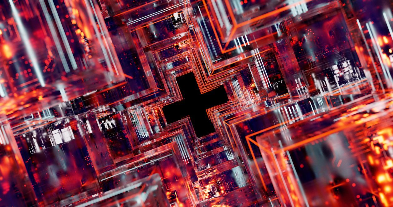 1260x664 Futuristic Abstract Digital Structure · Free