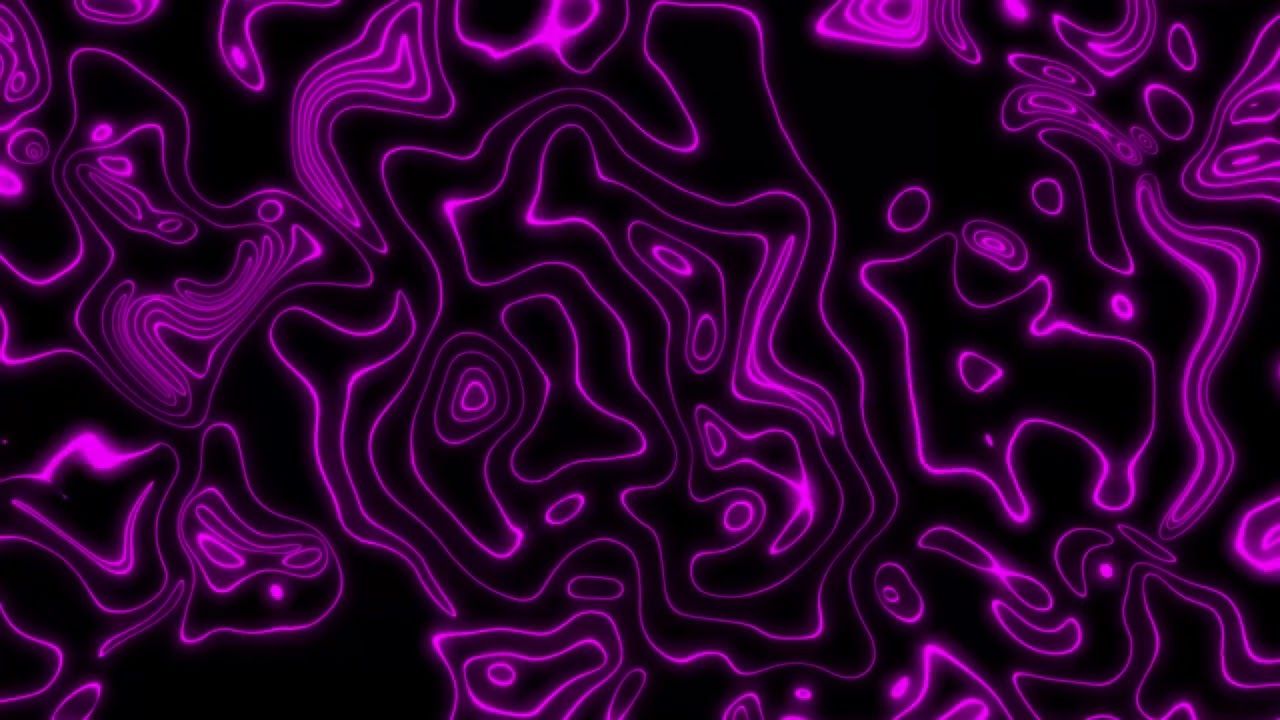 1280x720 Hours Neon Purple & Black Abstract Wallpaper