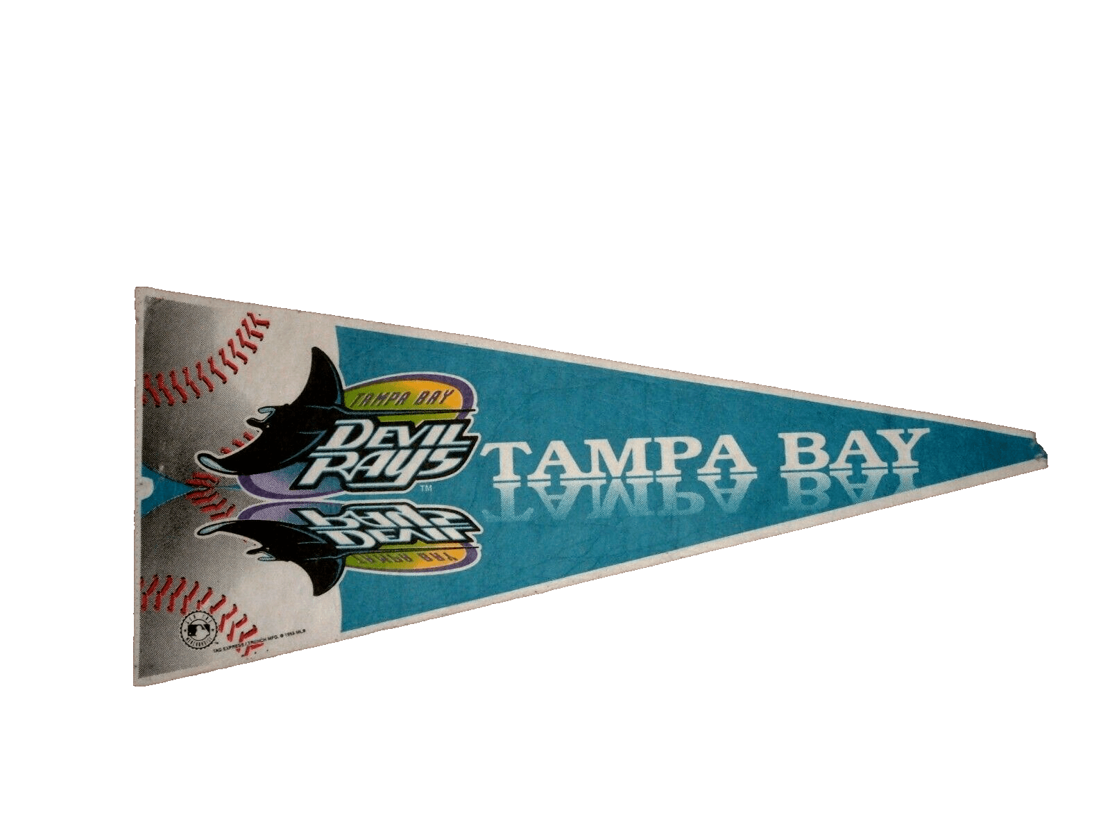 1600x1200 Vintage Tampa Bay Devil Rays Pennant Flag's 30 x 12 **Damaged
