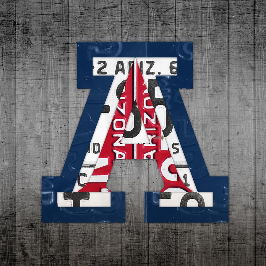 900x900 Arizona Wildcats College Sports Team Jigsaw Puzzle by Design Turnpike. License Plate Letter Sculpture