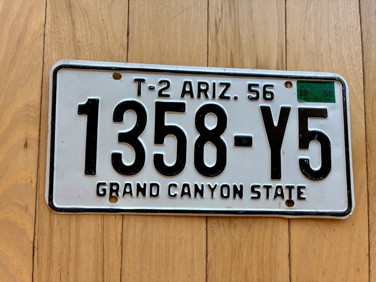 1600x1200 1958 Arizona License Plate YOM Clear