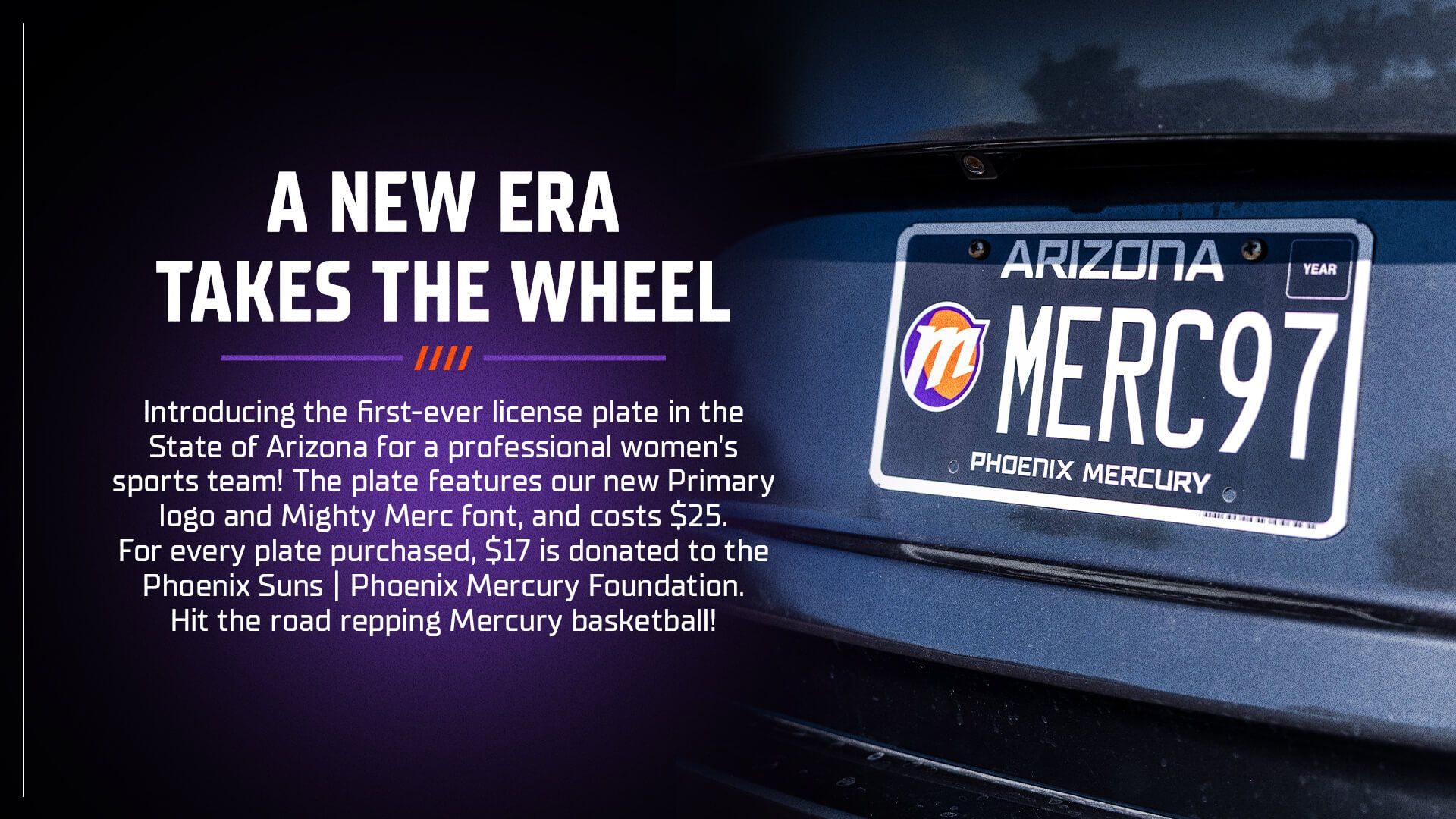 1920x1080 PHOENIX MERCURY DEBUTS FIRST EVER SPECIALTY LICENSE PLATE