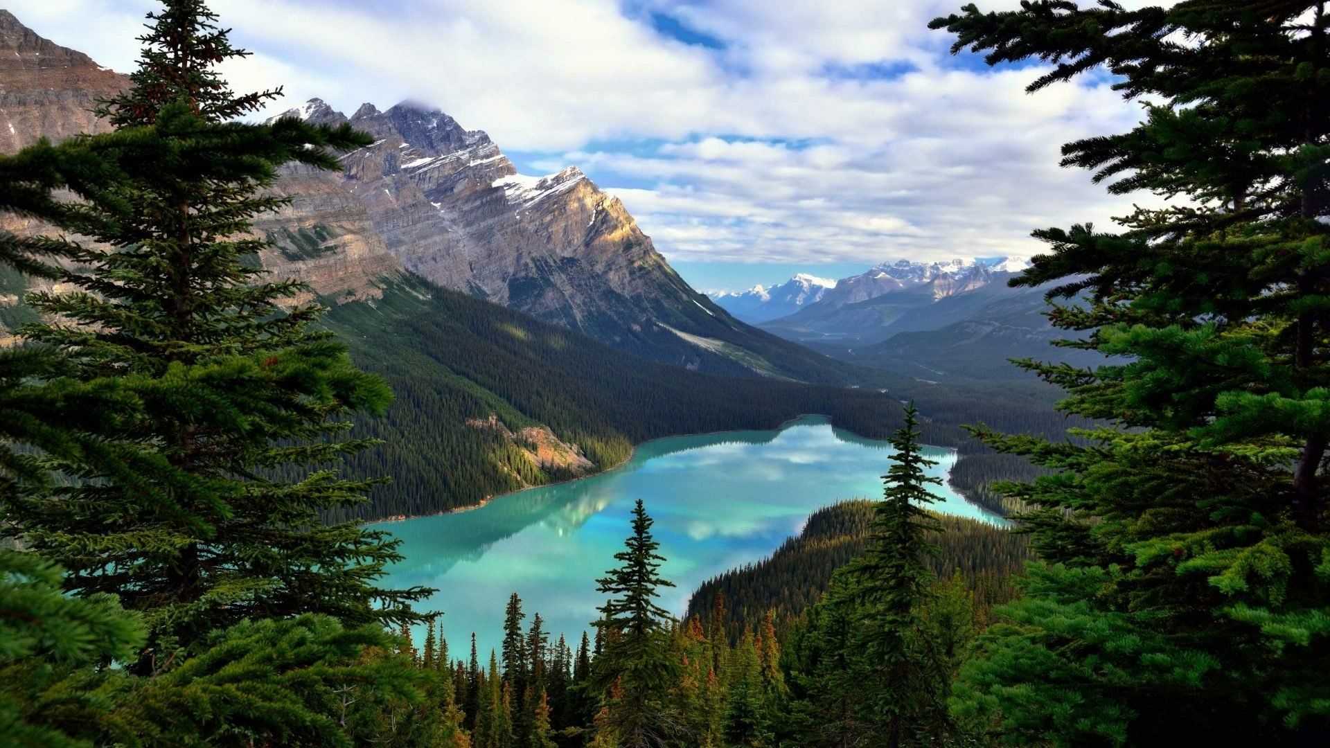1920x1080 Serene Turquoise Reflections: Peyto Lake HD Wallpaperx1080