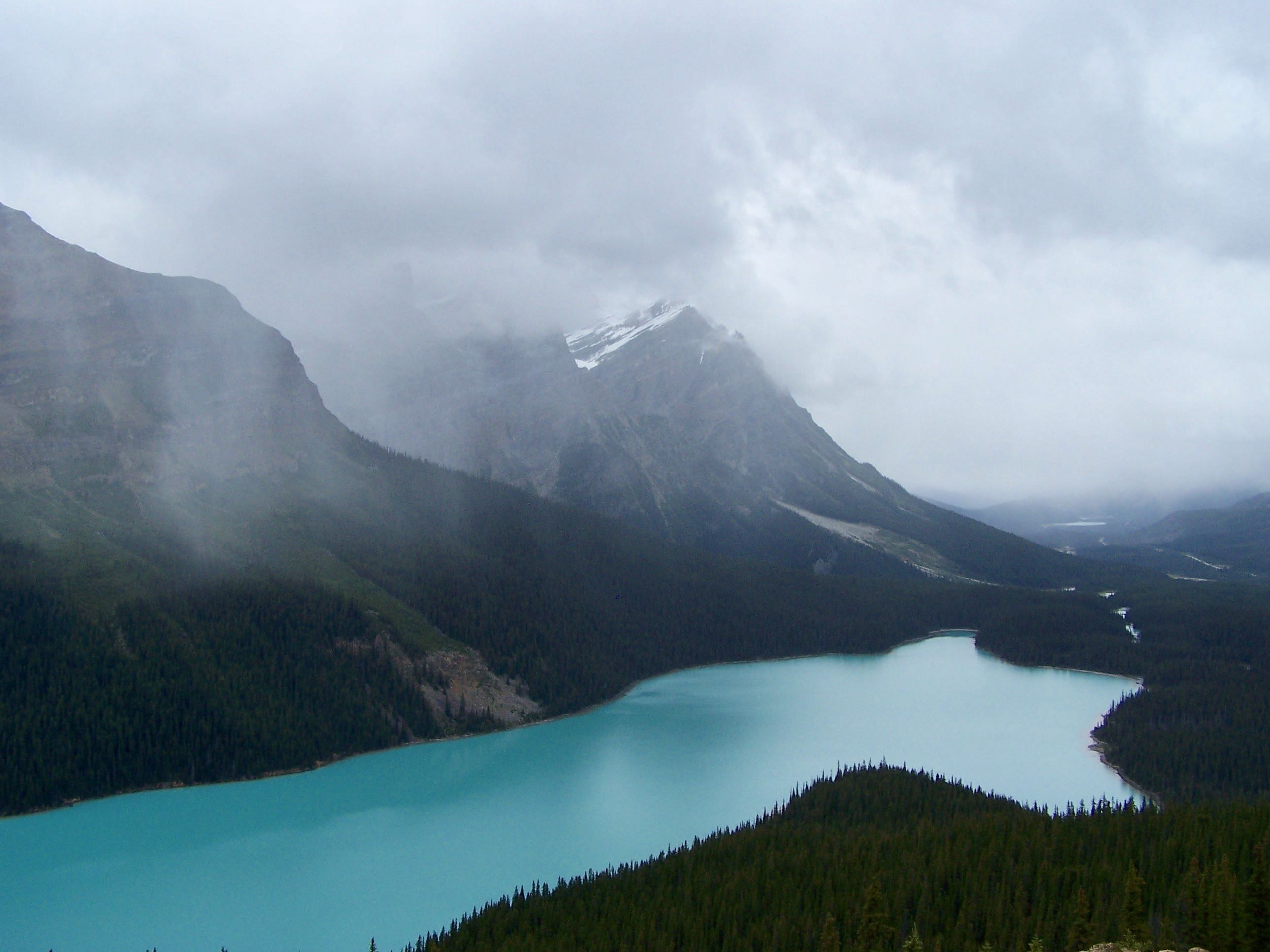 2576x1932 Peyto Lake on a cloudy day