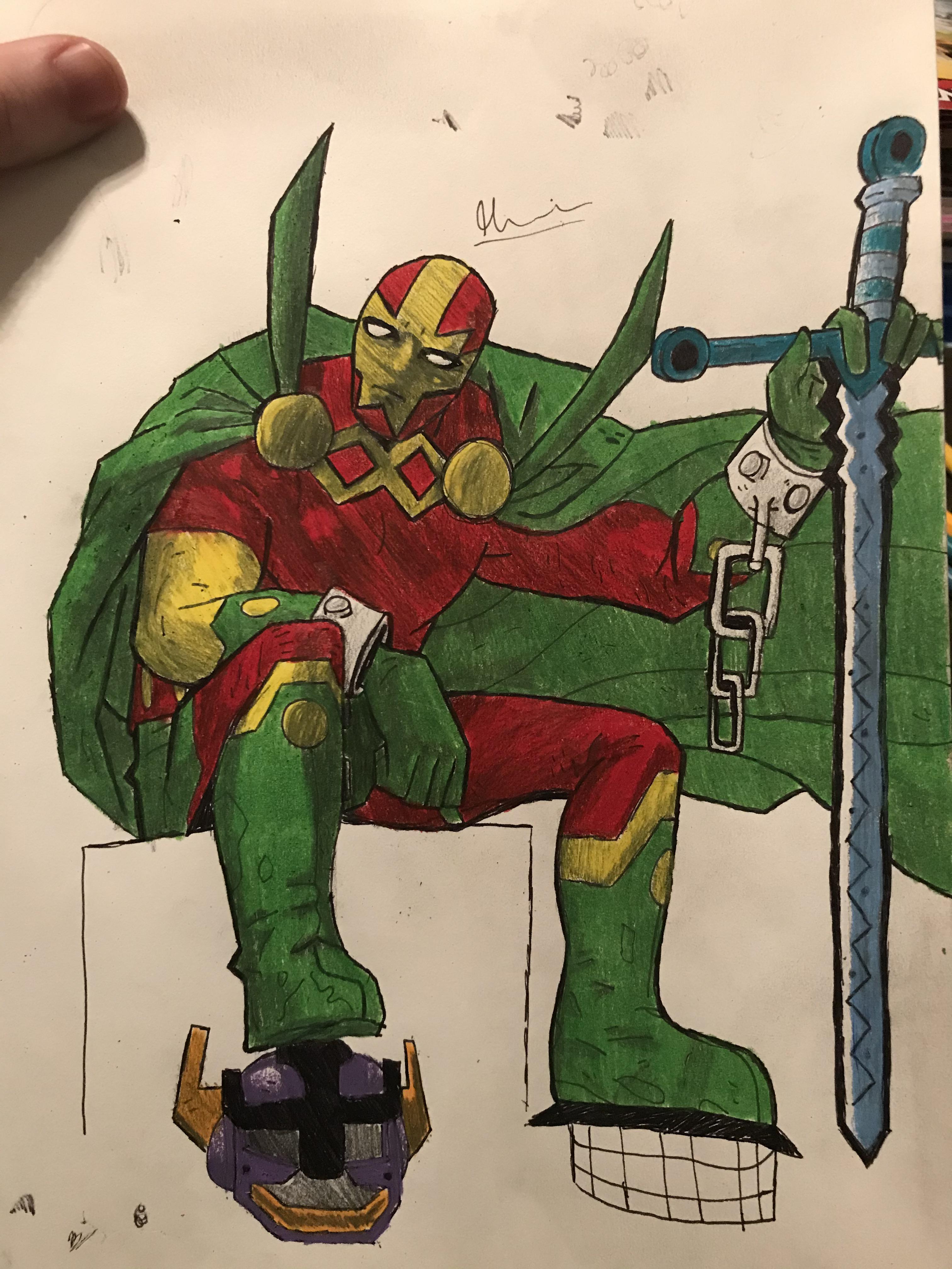 3024x4032 Artwork The colored version of the drawing I did of Mr Miracle (yes I'm aware of the sword looking bad)
