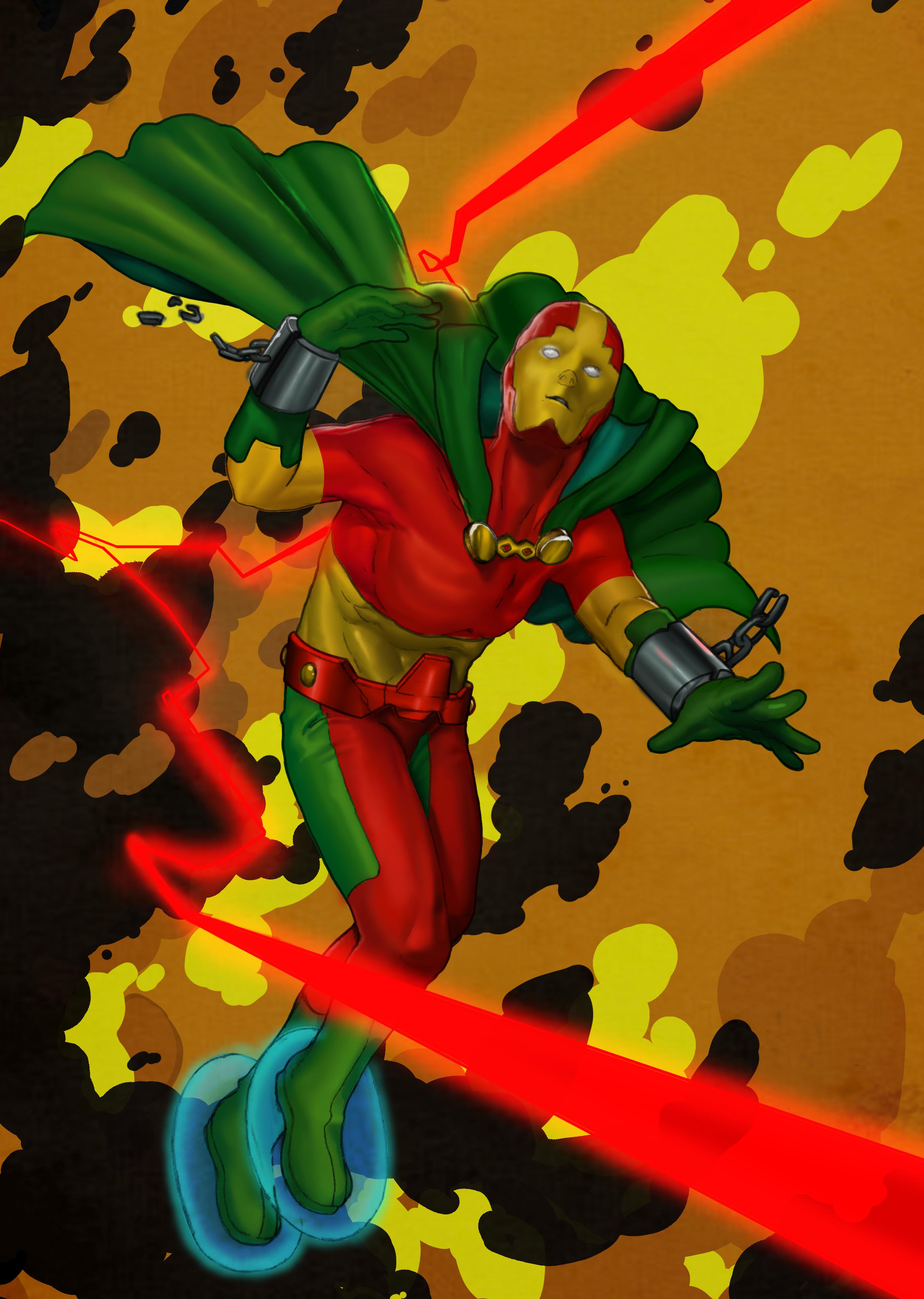 2728x3836 Artwork made by me. Mister miracle scapes darside's omega beam