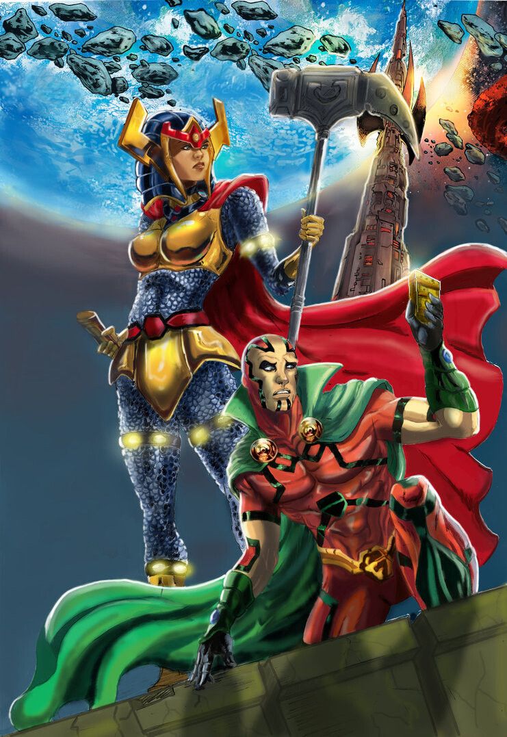 741x1077 Toni Solanes Barda and Mr.Miracle of New Gods