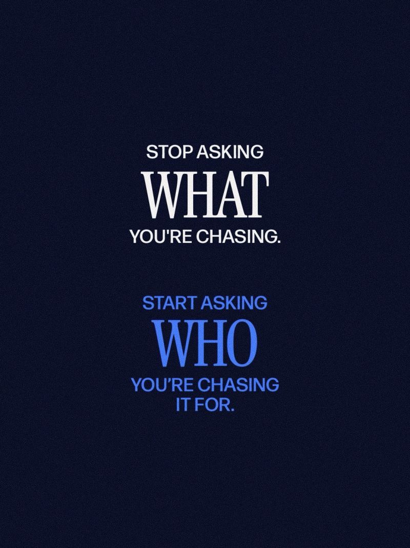 800x1069 Most ambition gets measured the wrong way. I spent years chasing success without ever stopping to ask who it was actually for. This week's Pursuit walks through a question that reframes how