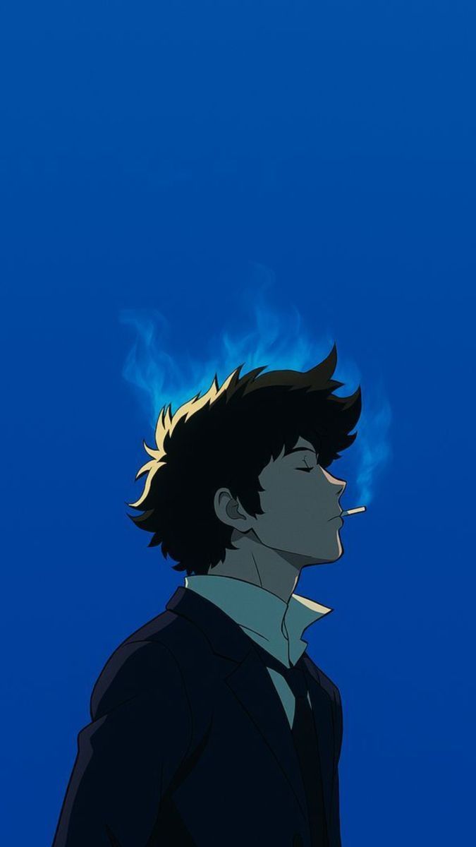 675x1200 iPhone anime wallpaper HD blue. Wallpaper background iphone anime, Anime wallpaper simple blue, Cowboy bebop wallpaper