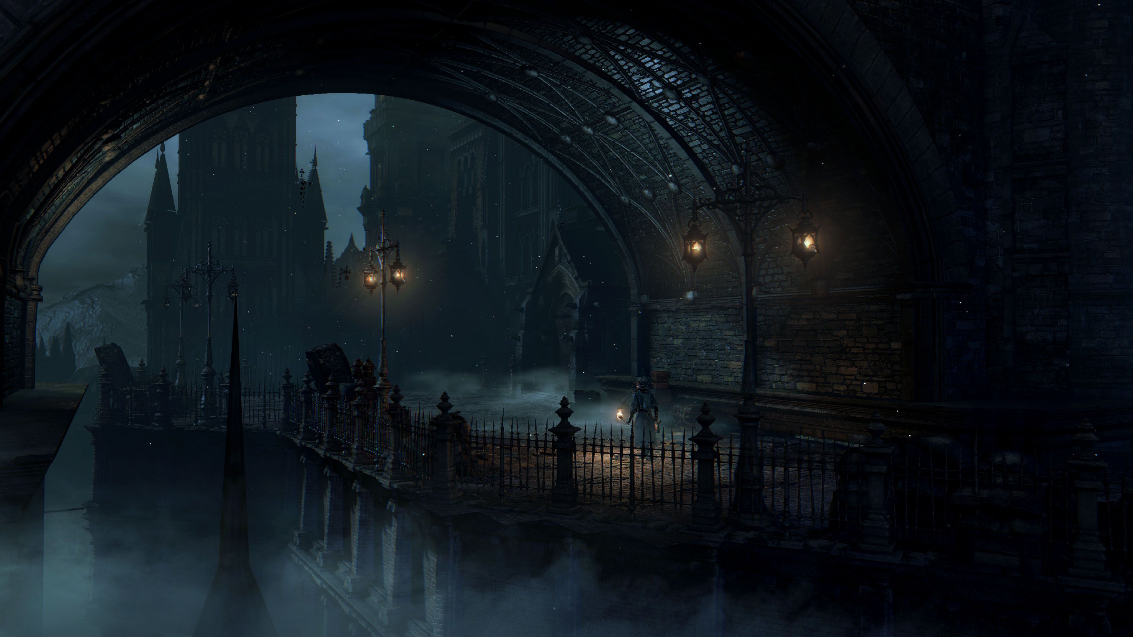 3840x2160 Desktop wallpaper: Bloodborne, Dark, Blood, Video Game 4K free download for PC. 735622