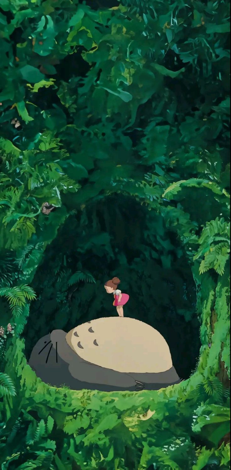 736x1495 iPhone wallpaper totoro studio ghibli. Totoro in forest, Studio ghibli background totoro, Ghibli artwork