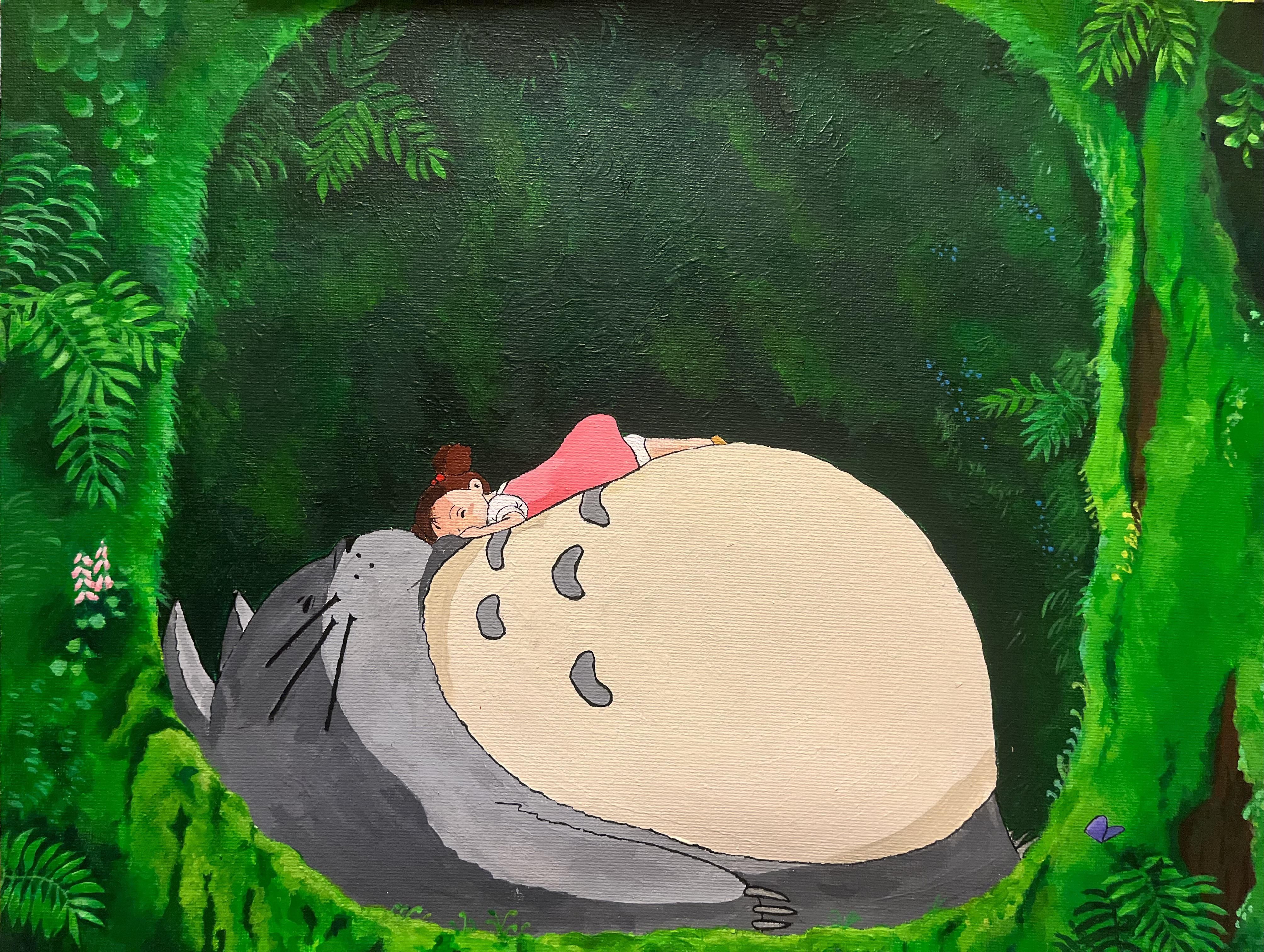 4015x3024 Totoro painting for valentines day :)
