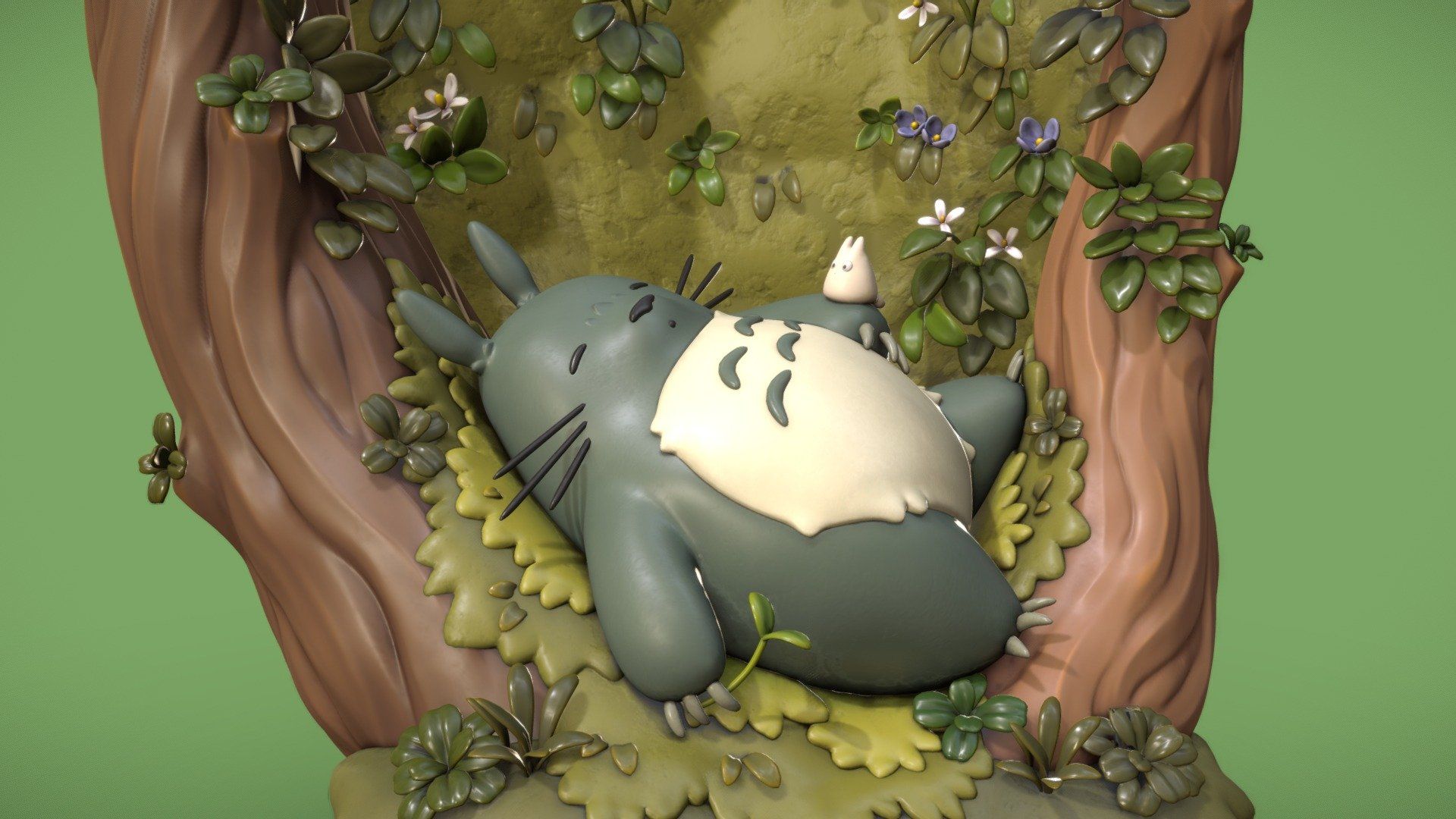 1920x1080 Totoro WIP model by Jitske Bauwens [98299e2]