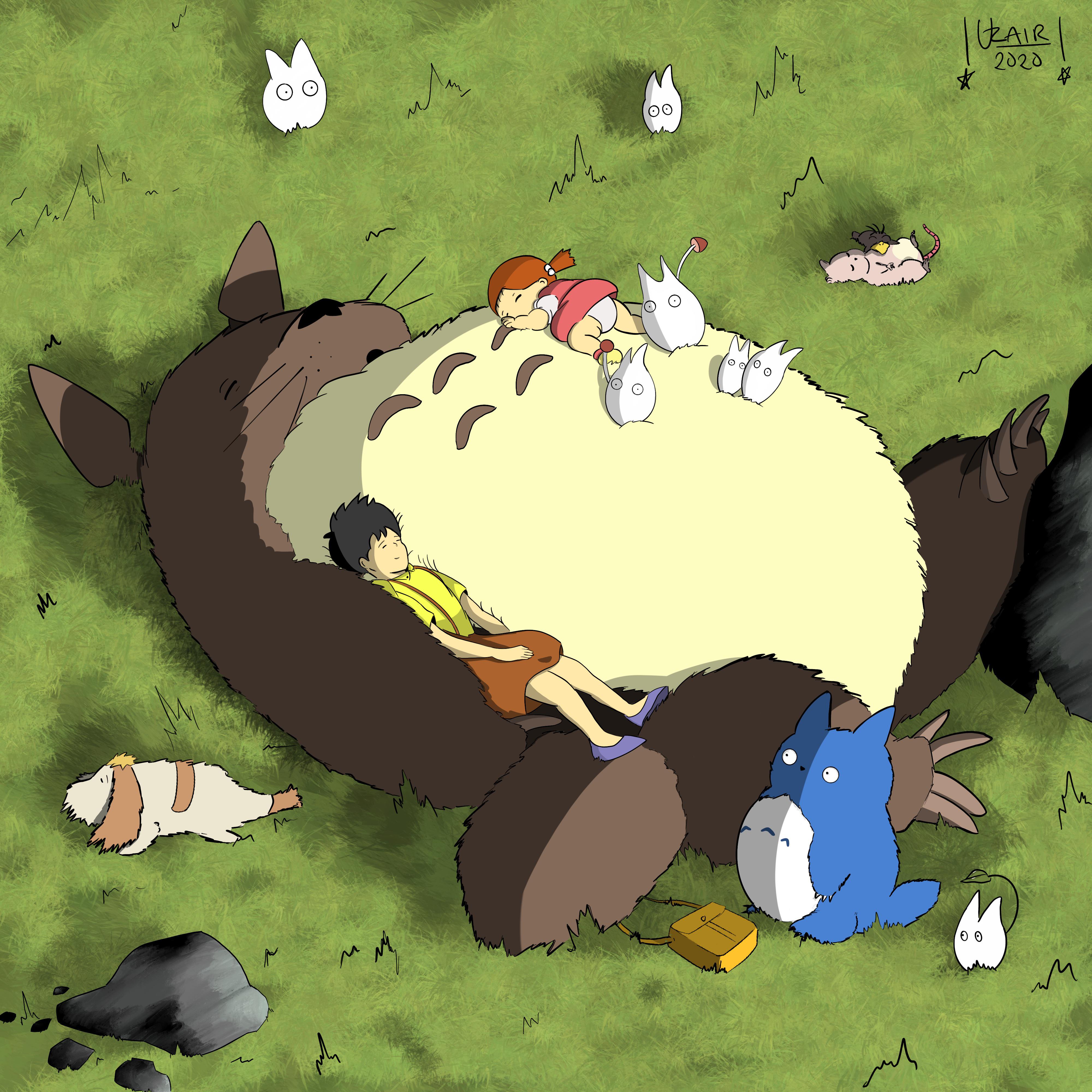 4000x4000 Resting with Totoro