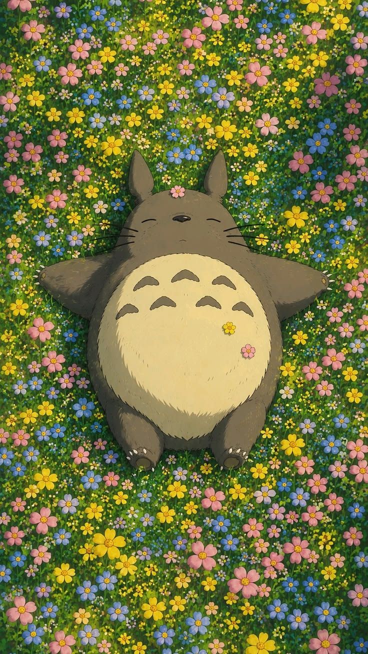736x1308 Totoro Sleep wallpaper