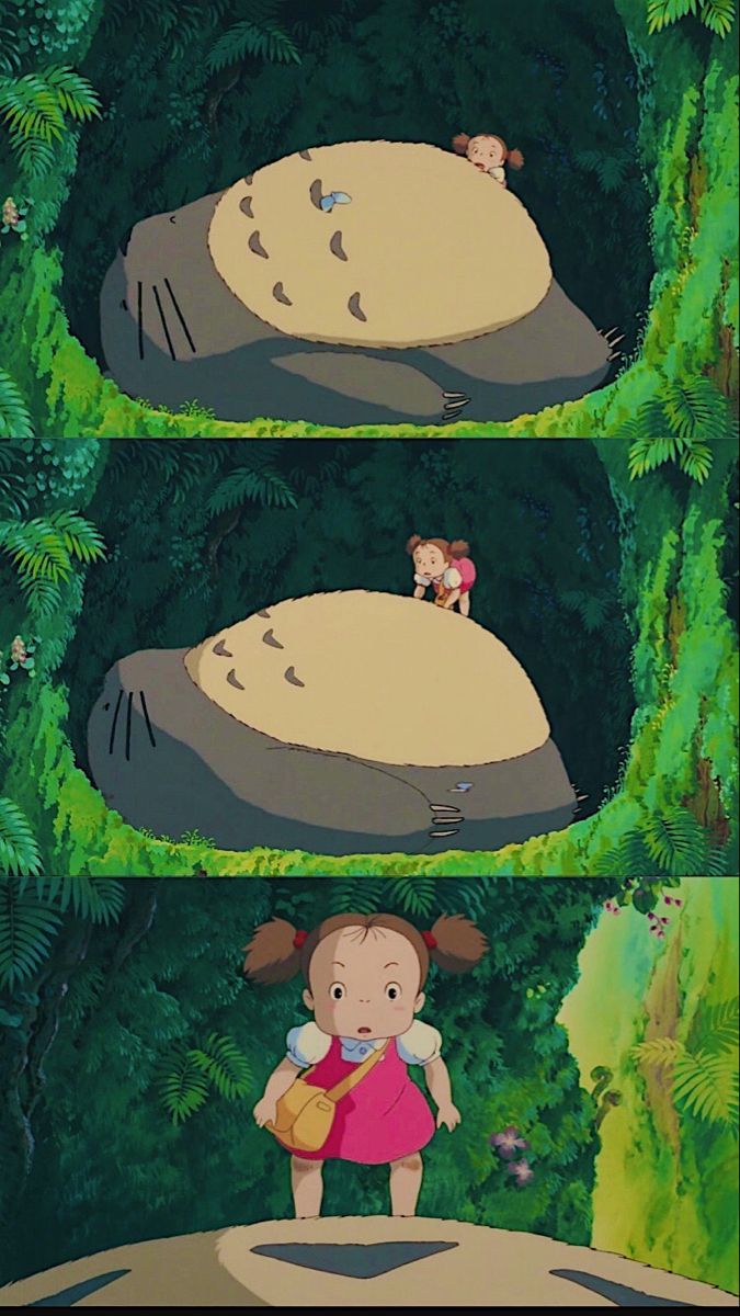 675x1200 Totoro bus stop wallpaper. My neighbor totoro lockscreen, Totoro from behind, Studio ghibli animated