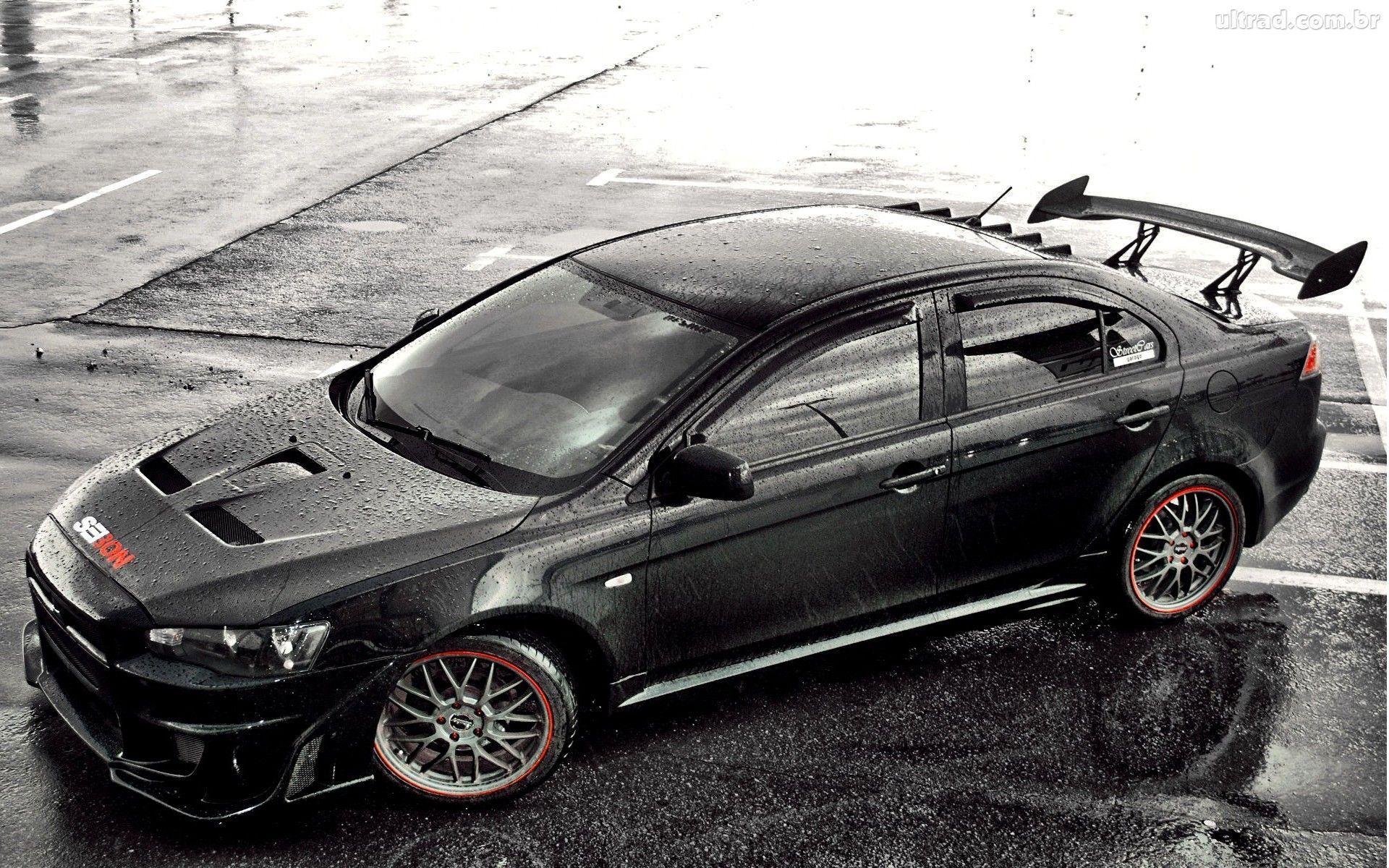 1920x1200 Mitsubishi Lancer Evolution X Preto Car Wallpaper. Mitsubishi