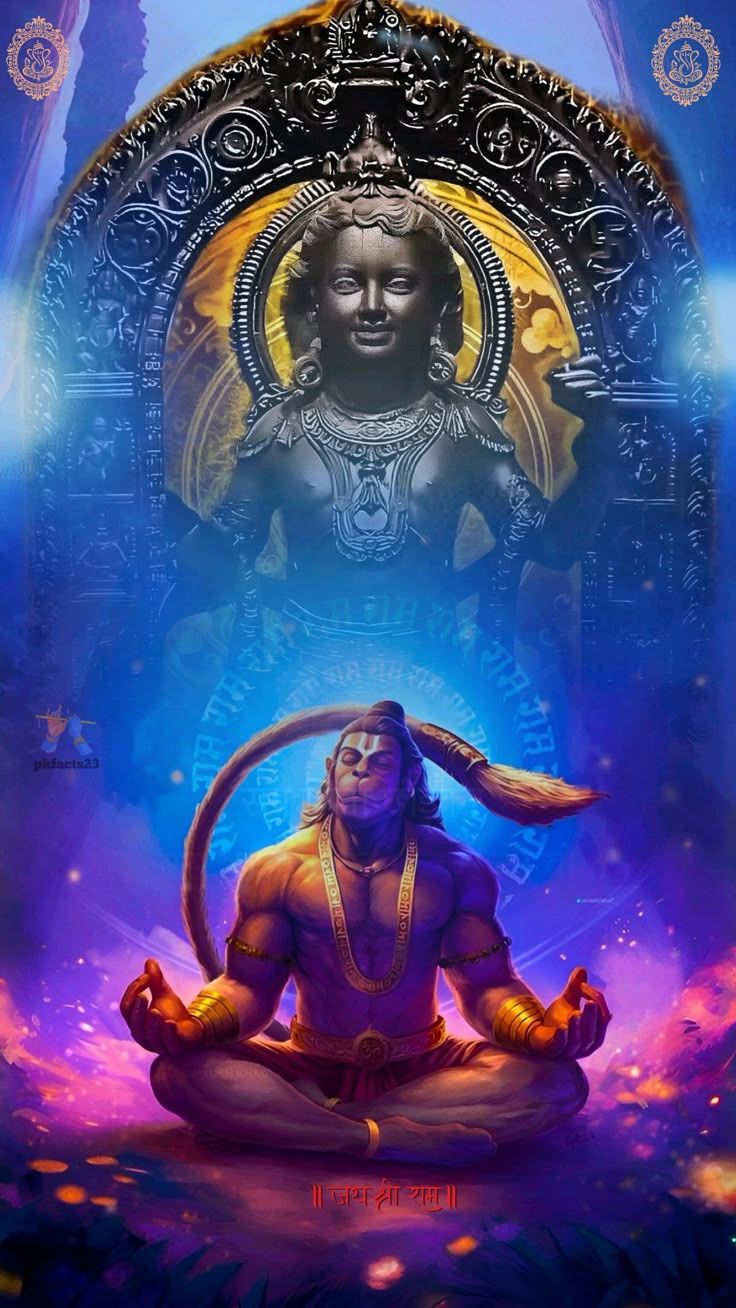 736x1308 Jai shree Ram. Lord hanuman wallpaper for pc, Ram hanuman video, Ram and hanuman
