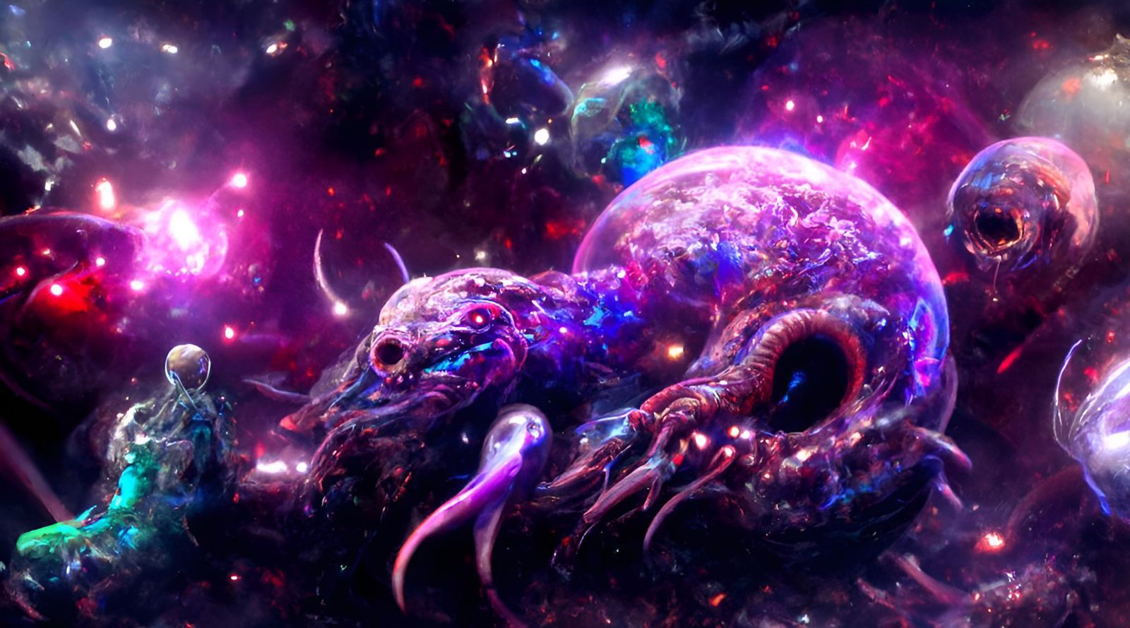 1600x889 Eldritch Horrors in Galactic Spacecore, 8K Render