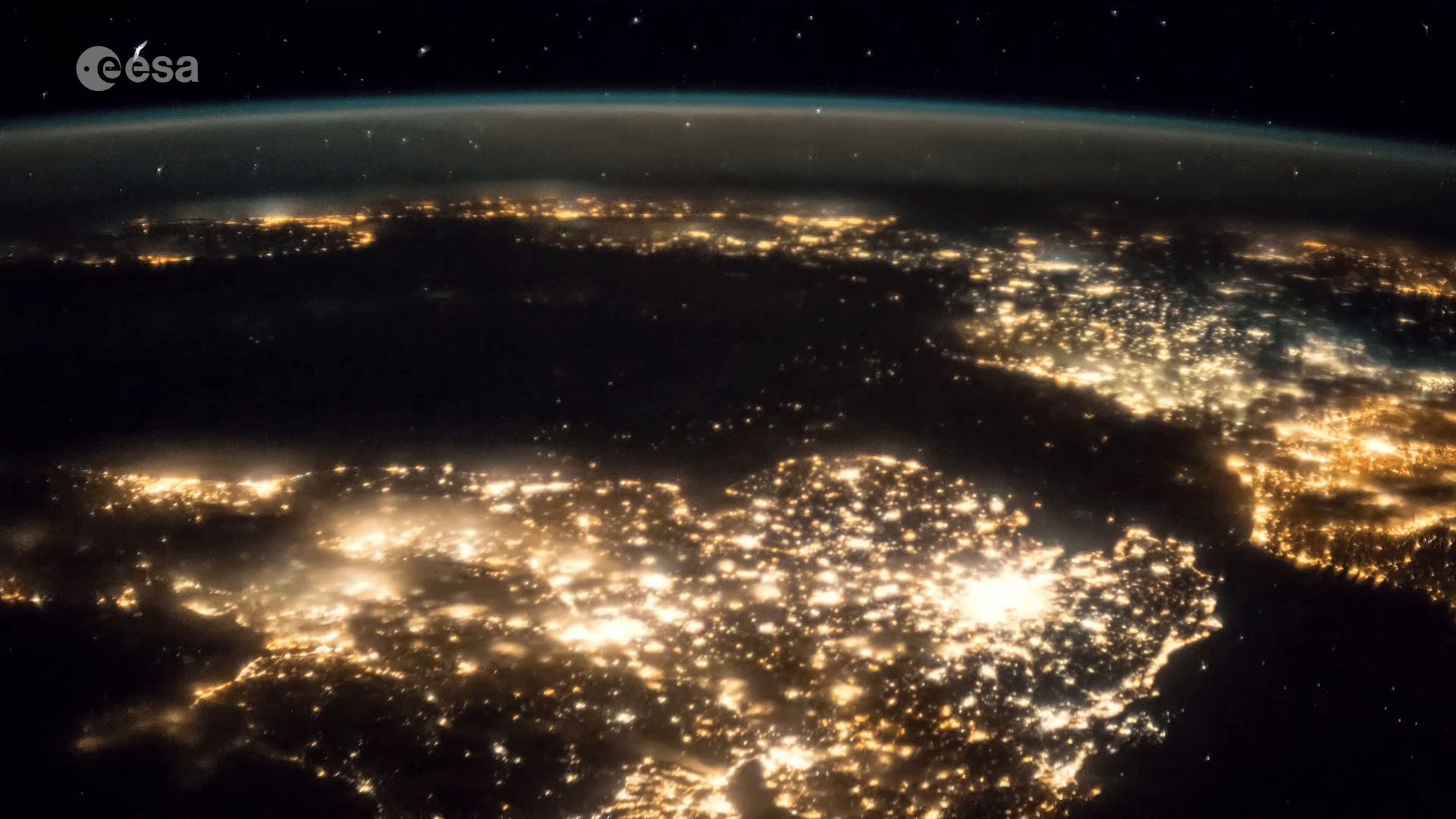 1920x1080 ESA flight over UK and Northern Europe