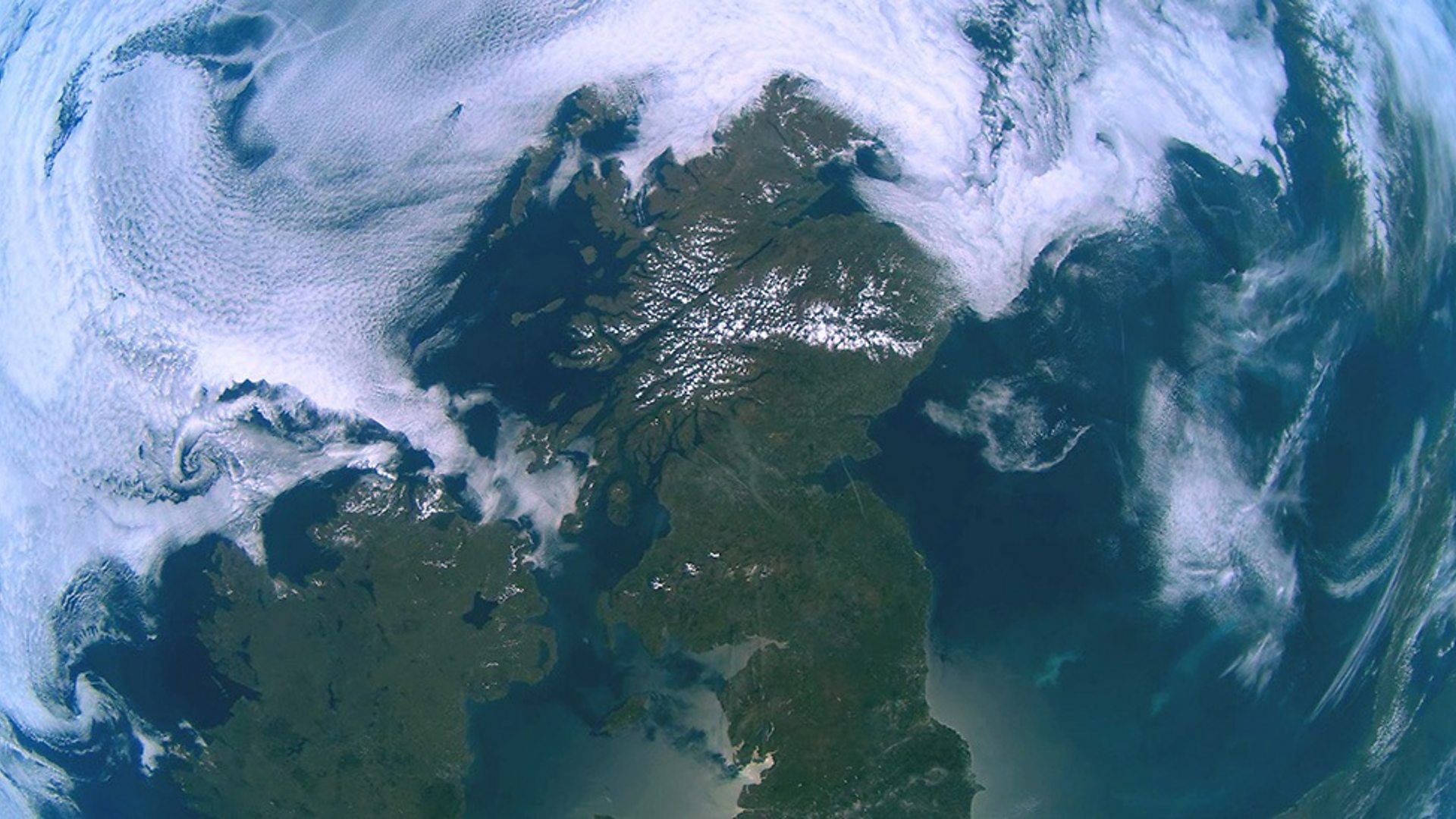 1920x1080 Satellite view of Earth: Cloudless UK