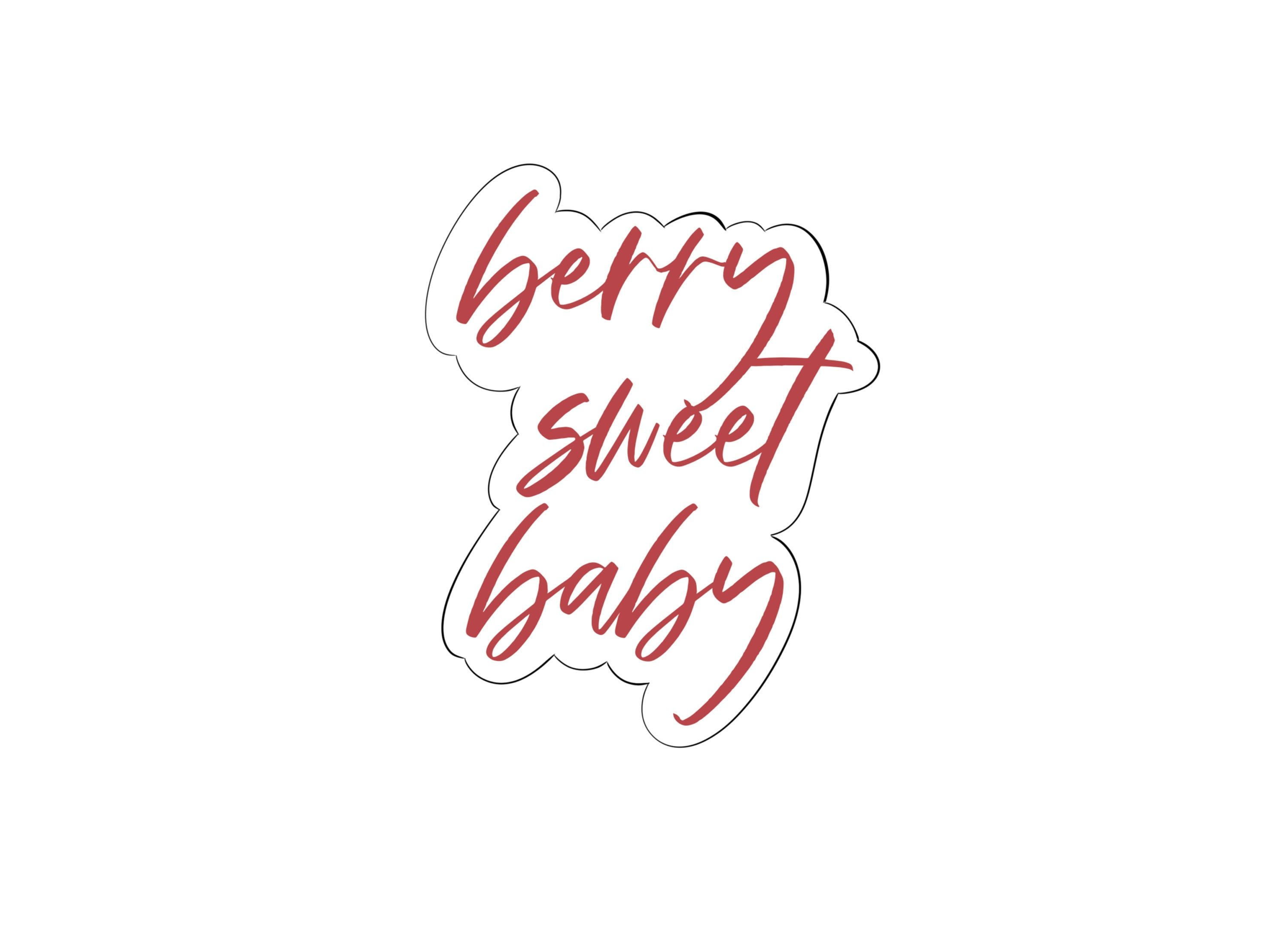 3000x2182 Berry Beary Sweet Baby Plaque Cookie Cutter