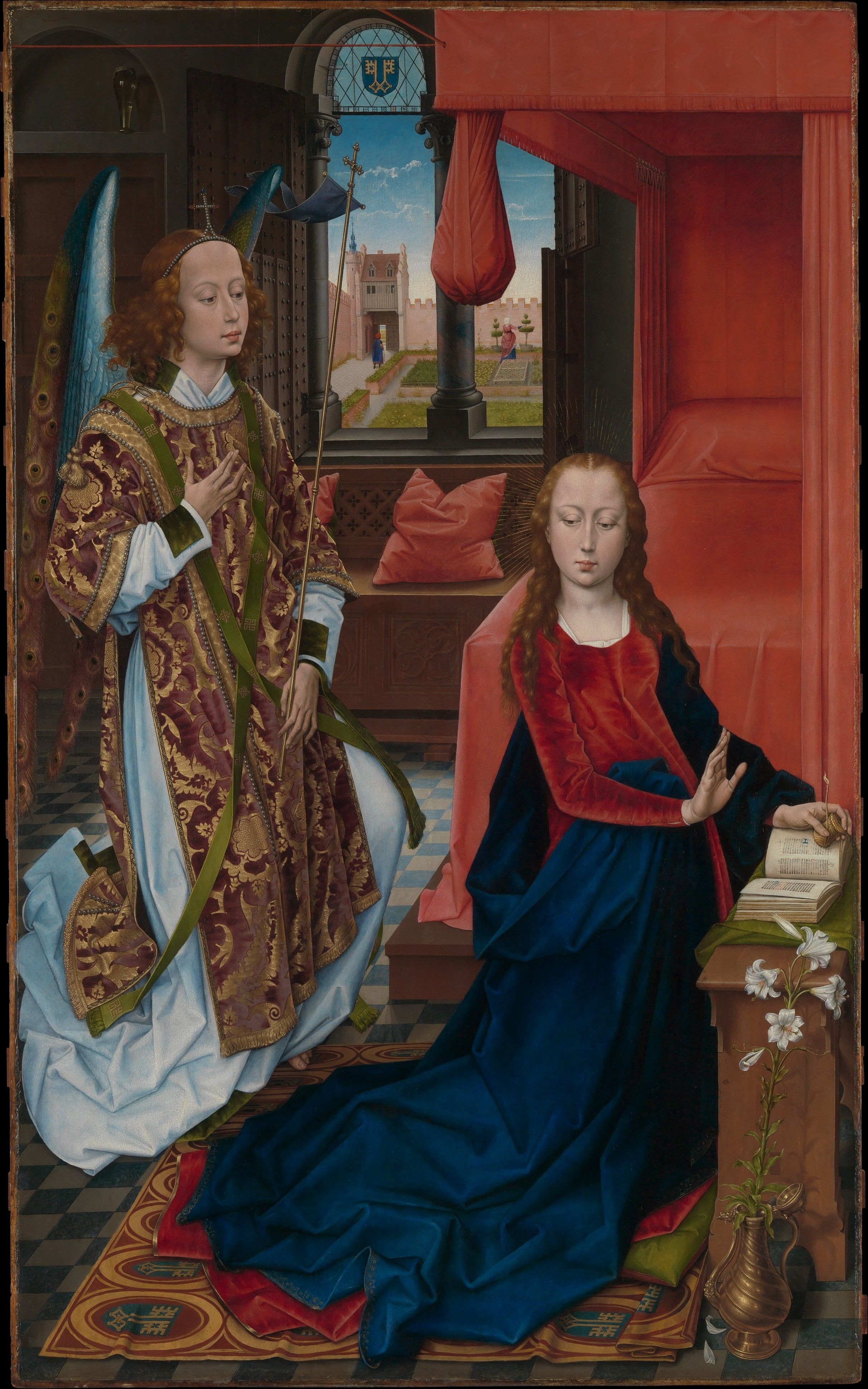 2425x3878 Hans Memling Annunciation Metropolitan Museum of Art