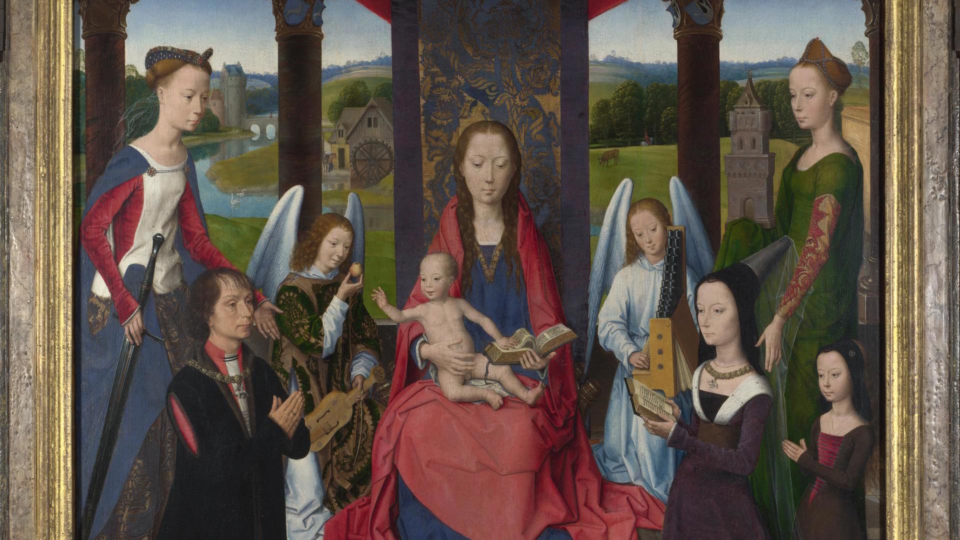 1920x1080 Hans Memling. The Donne Triptych. NG6275.1. National Gallery, London