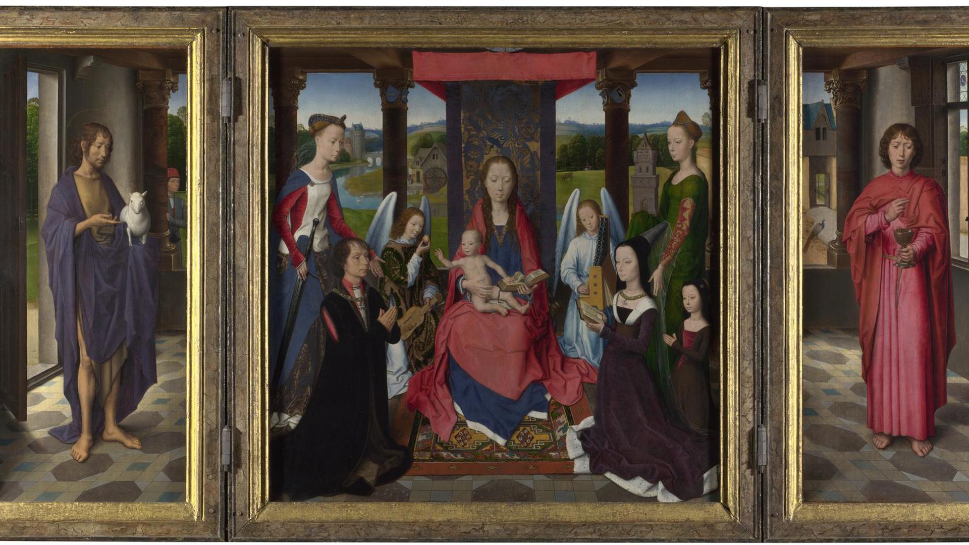 1920x1080 Hans Memling. The Donne Triptych. National Gallery, London