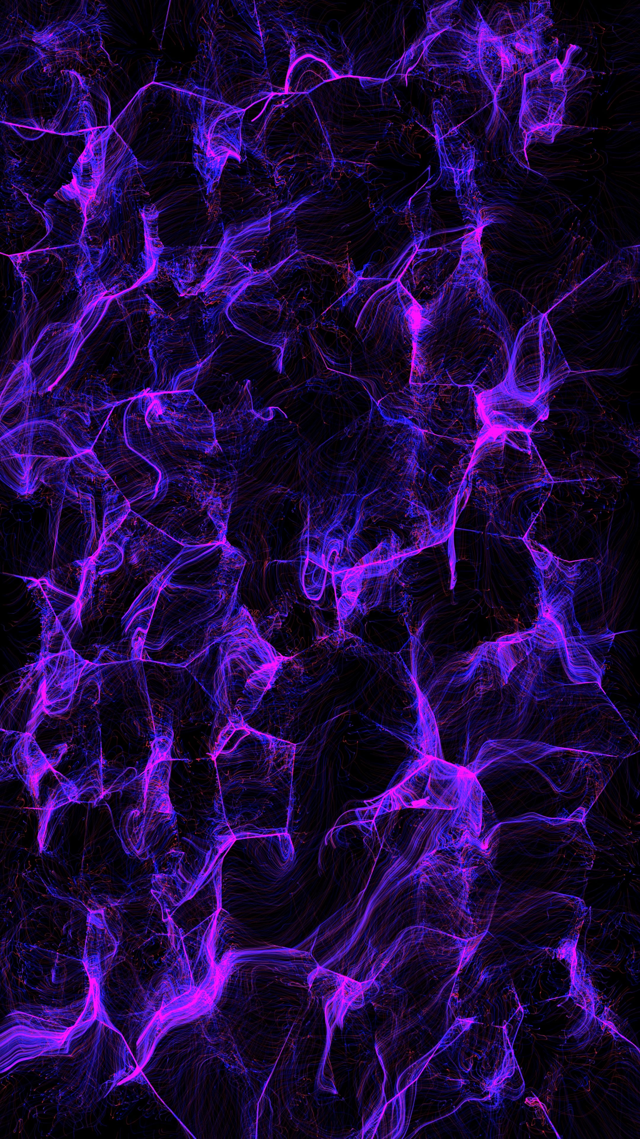 2160x3840 Wallpaper Purple and Blue Abstract Painting, Background Free Image
