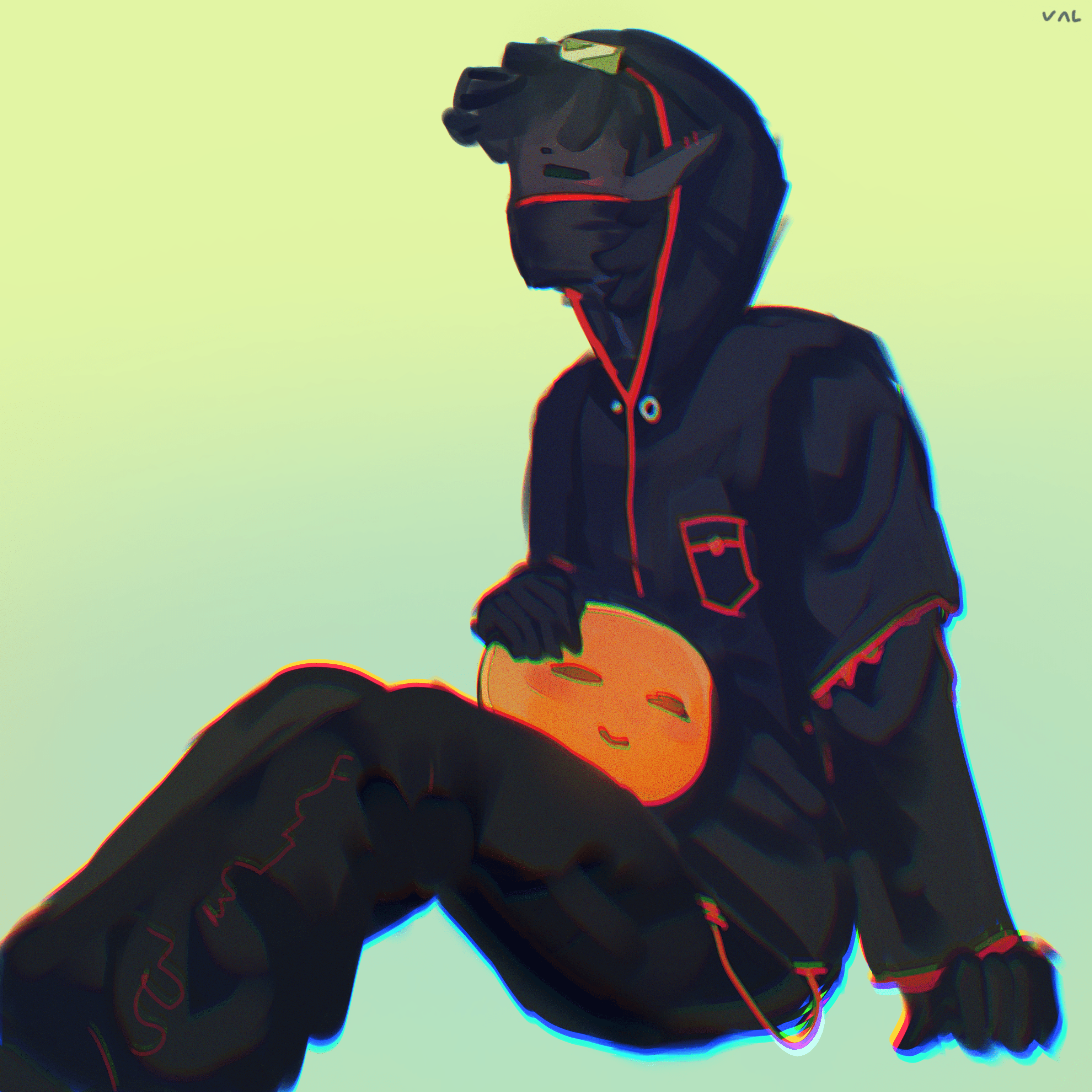 3072x3072 ThatMob chilling with Verity Fanart is Knocking at Your Door (Web Series), Minecraft (Video Game) [Archive of Our Own]