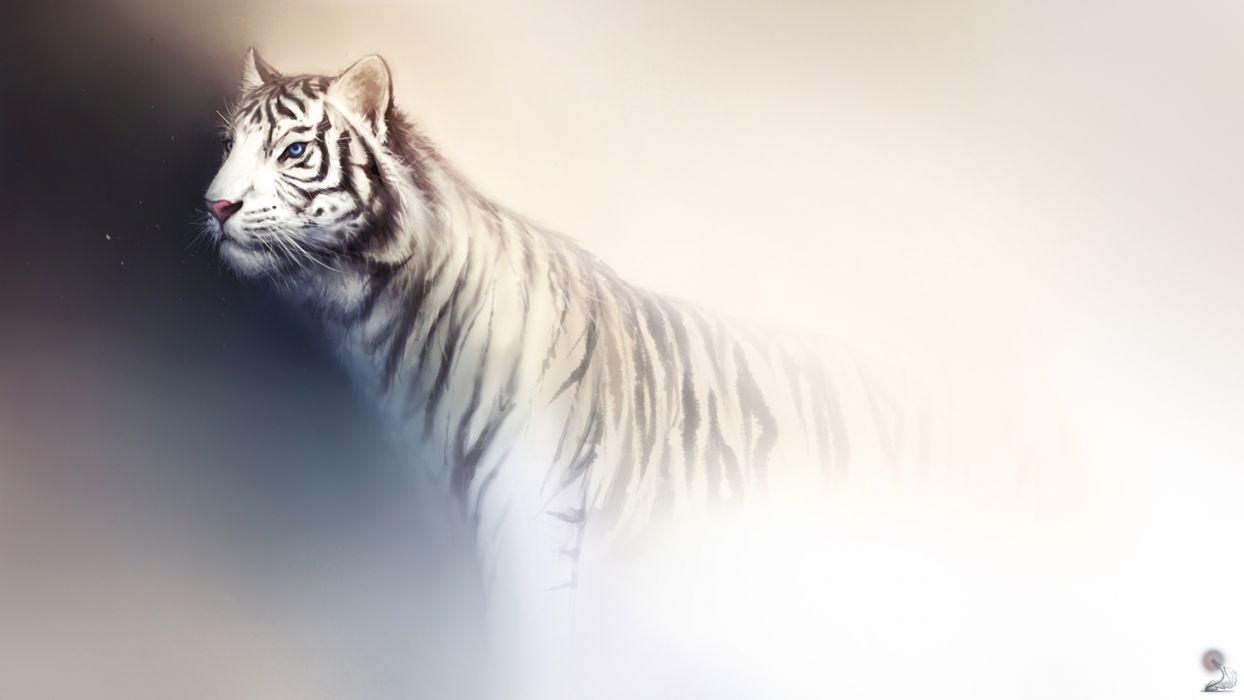 1244x700 Tiger fantasy art wallpaperx1080