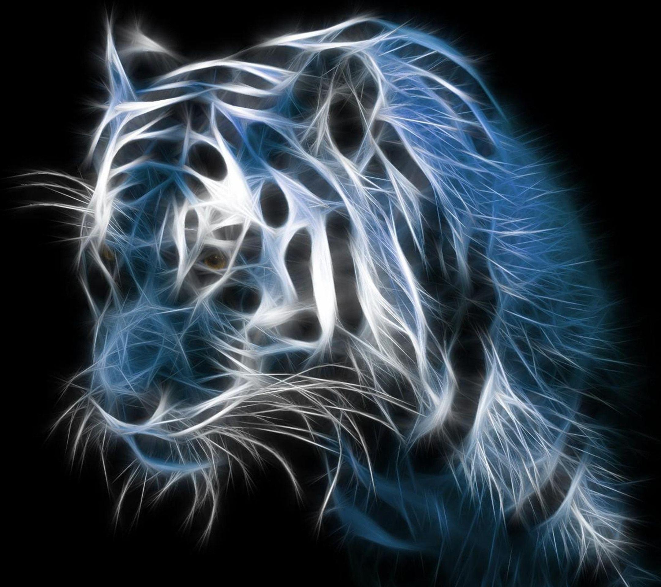 2160x1920 Galaxy Tiger Wallpaper