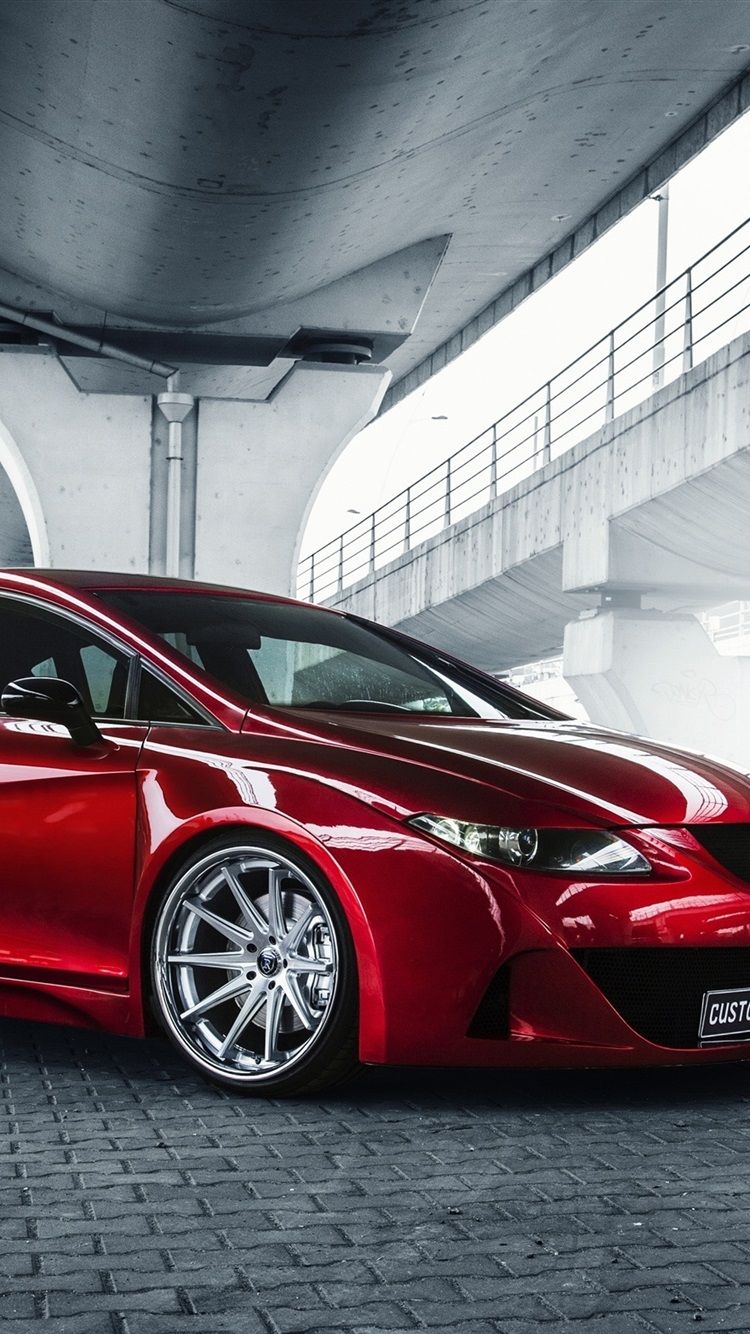 750x1334 Seat Leon Red Car 750x1334 IPhone 8 7 6 6S Wallpaper, Background, Picture, Image