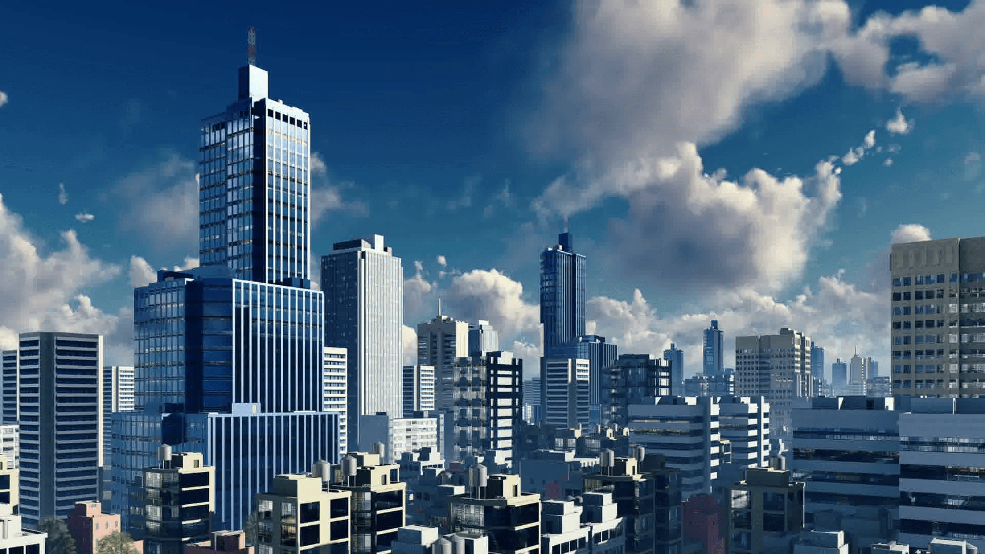 1920x1080 Free photo: High Buildings, Building, City