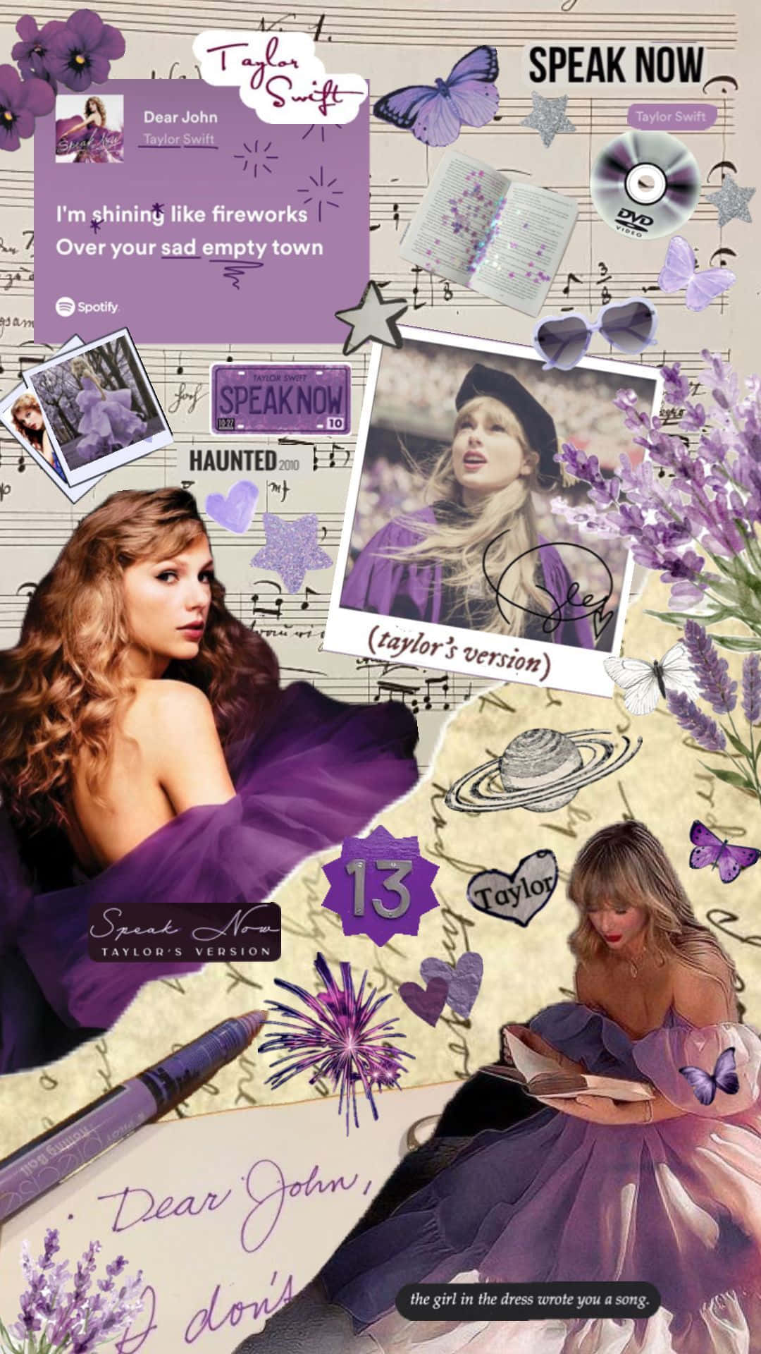 1080x1920 Download Taylor Swift Speak Now Collage Wallpaper