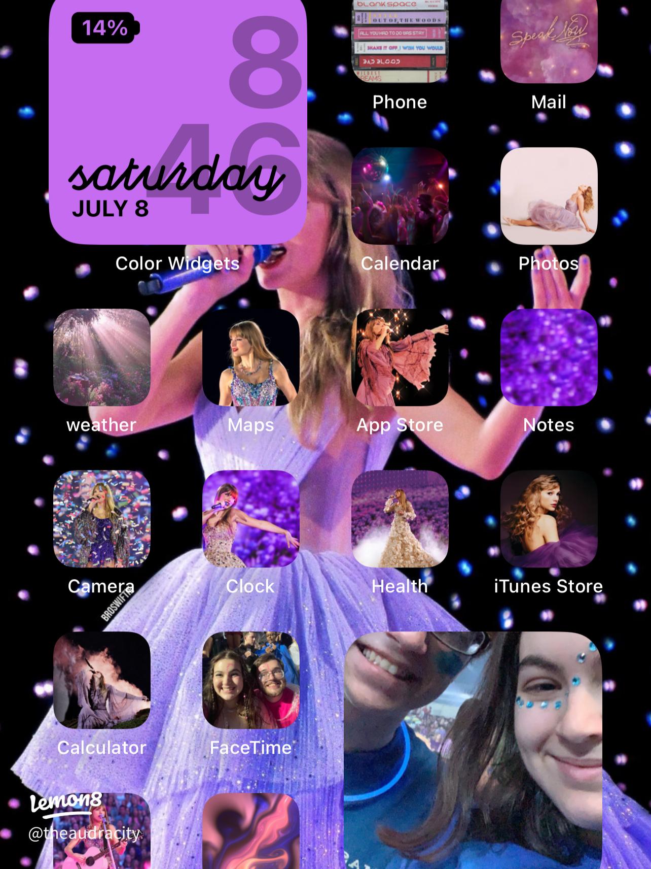 1284x1712 Speak Now TV Homescreen: Purple Taylor Swift Aesthetic & Widgets!