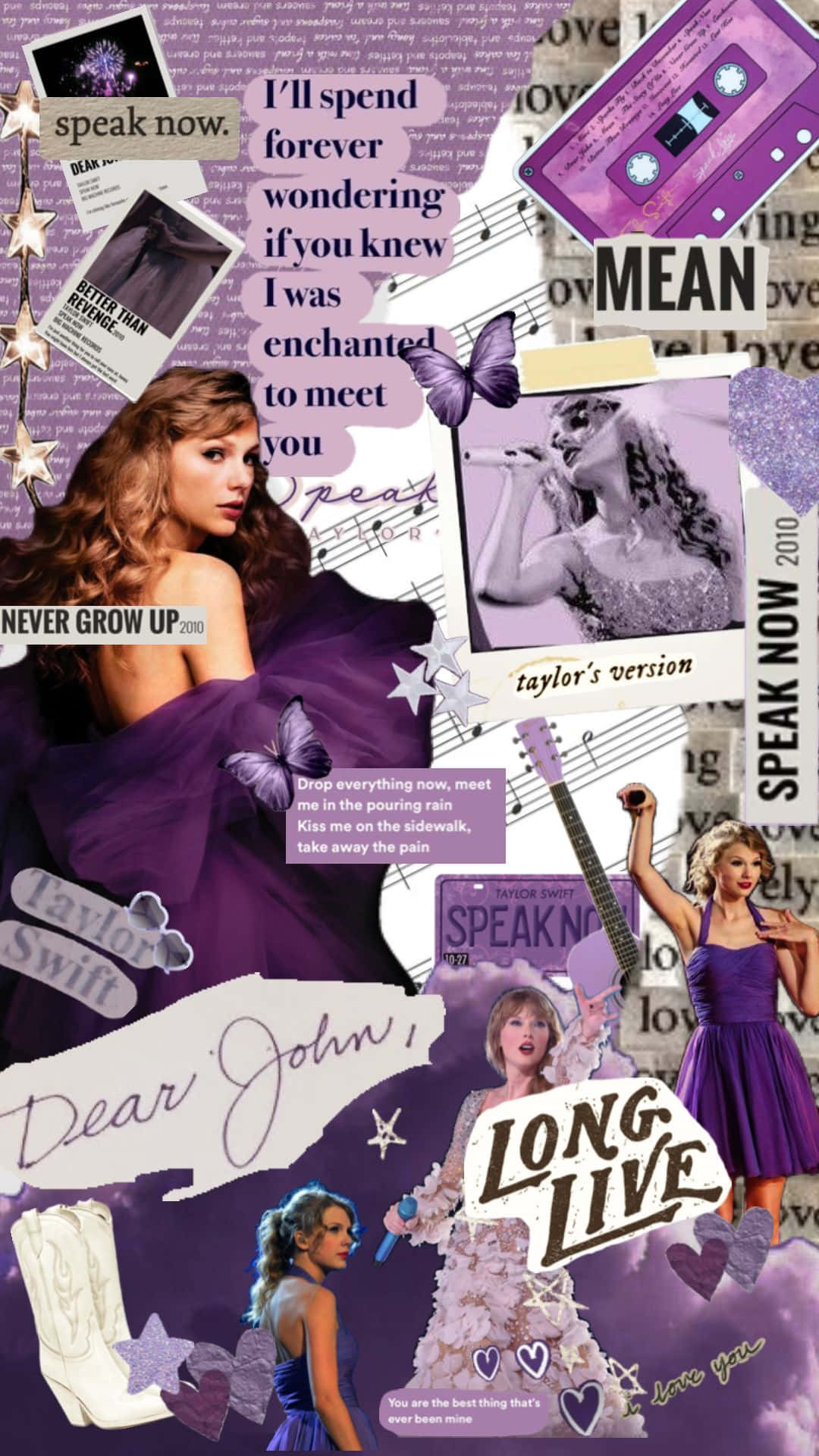 1080x1920 Taylor Swift Scrapbook Wallpaper Download Speak Now Taylor Swift Collage Wallpaper