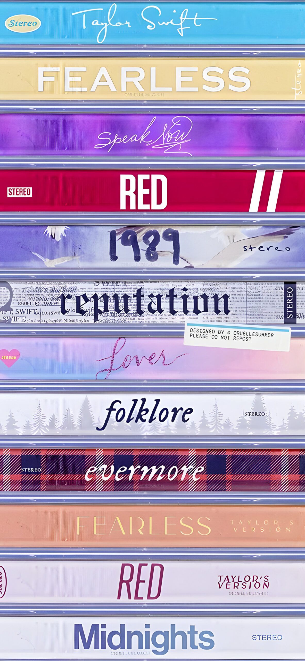 1183x2560 Taylor Swift Albums Collection Wallpaper Wallpaper HD