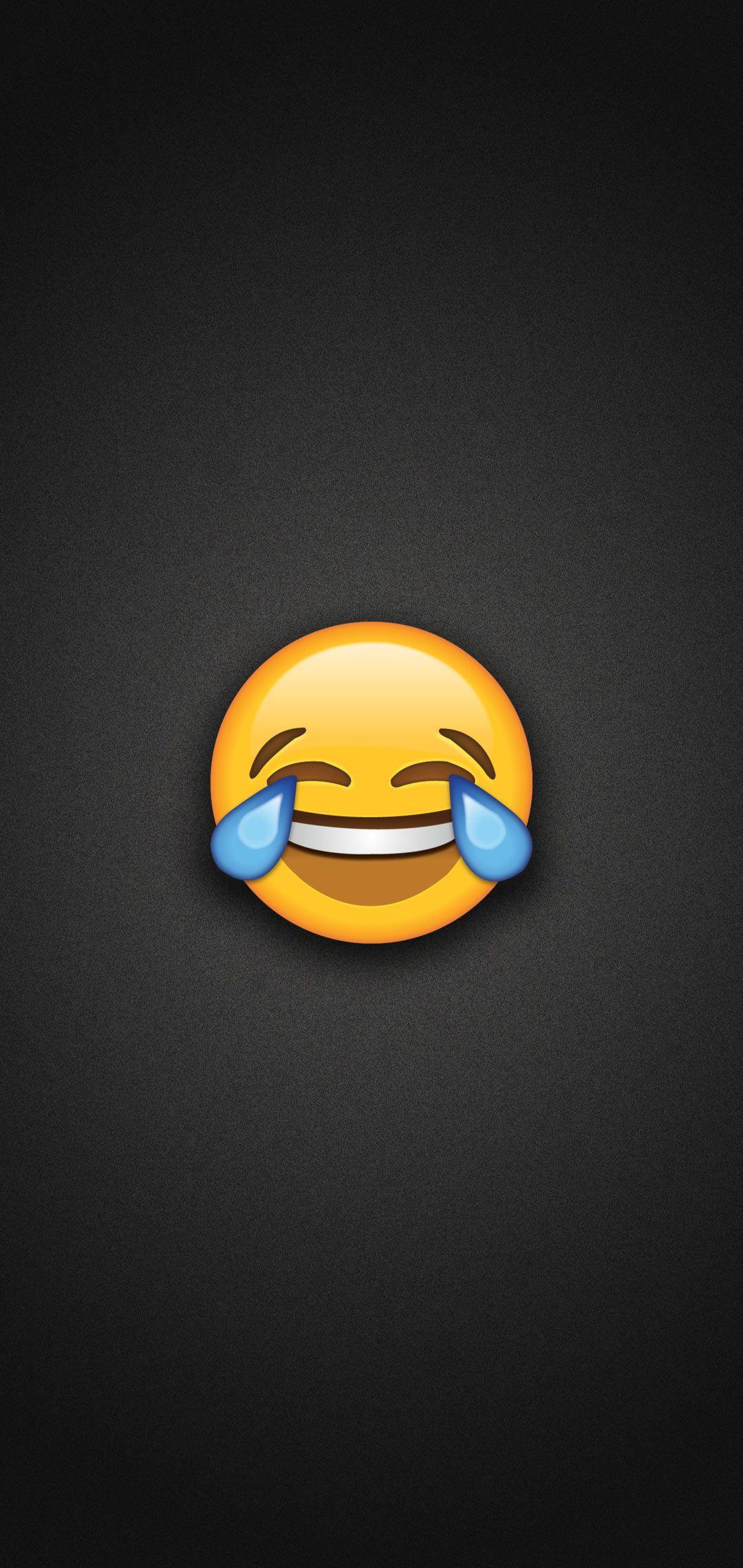 1080x2280 Tears of Joy Emoji Phone Wallpaper
