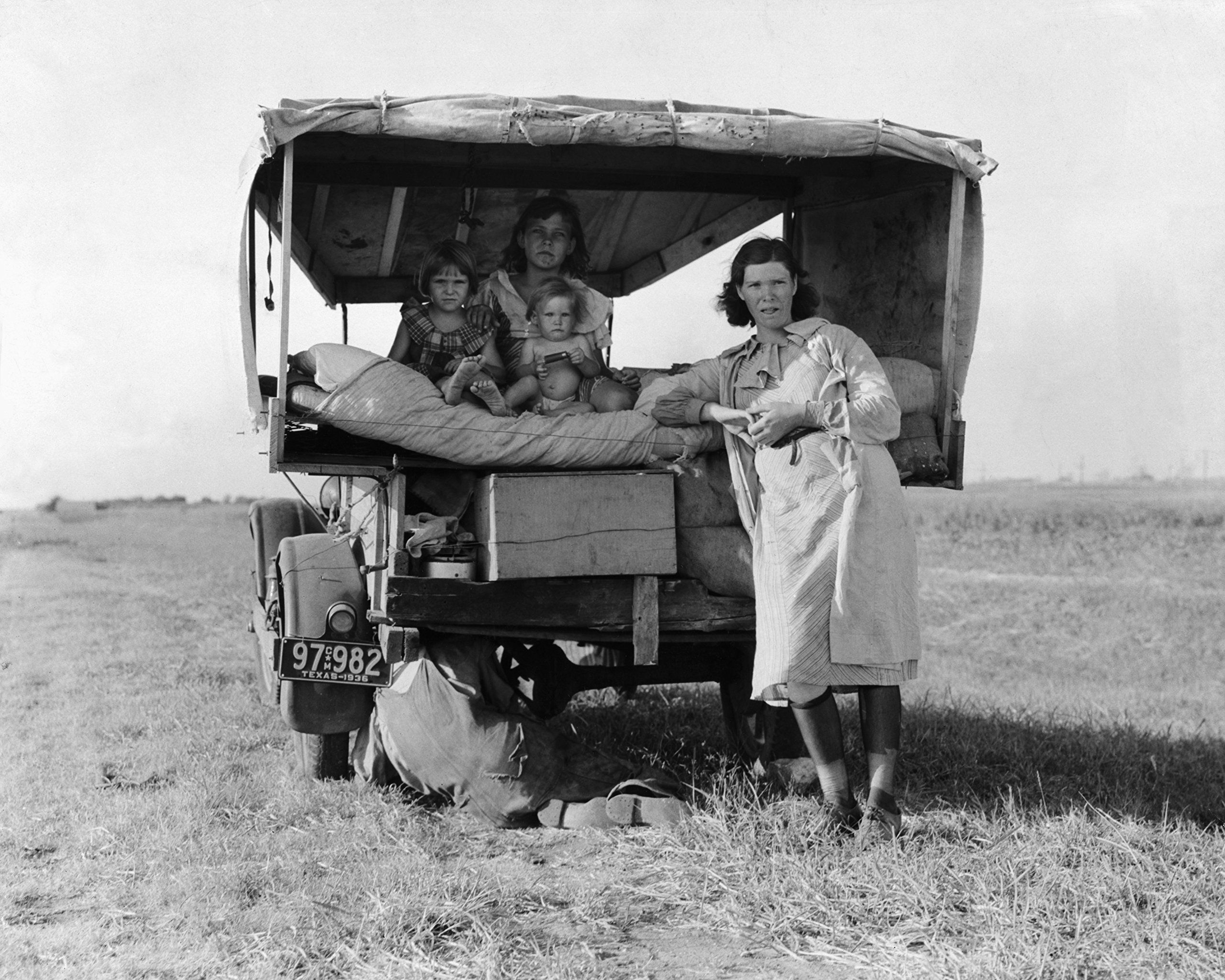 2560x2048 Dorothea Lange Great Depression, 10 x 8&W Photo Art Print: Posters & Prints