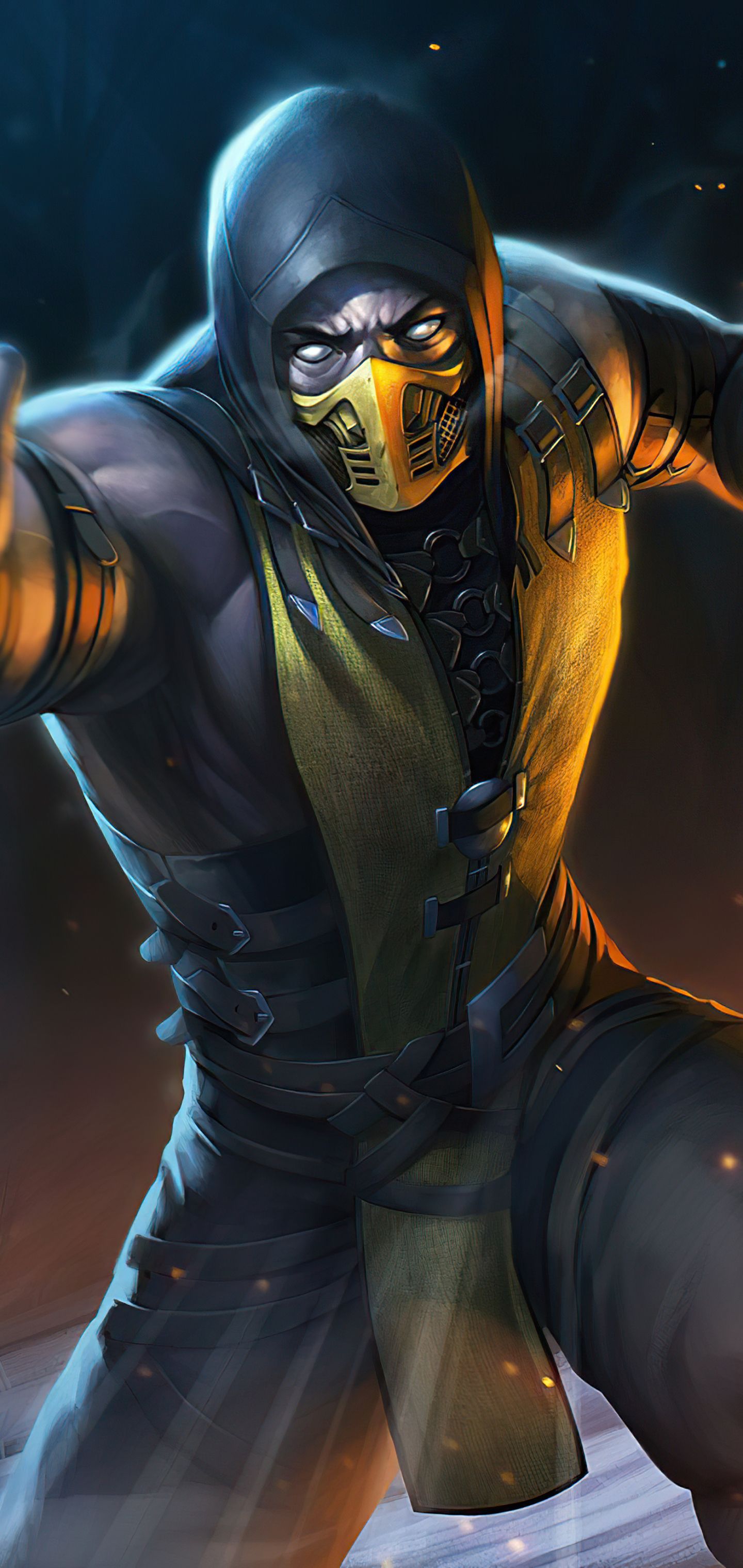 1440x3040 Phone wallpaper: Scorpion (Mortal Kombat), Video Game, Mortal Kombat 1190249