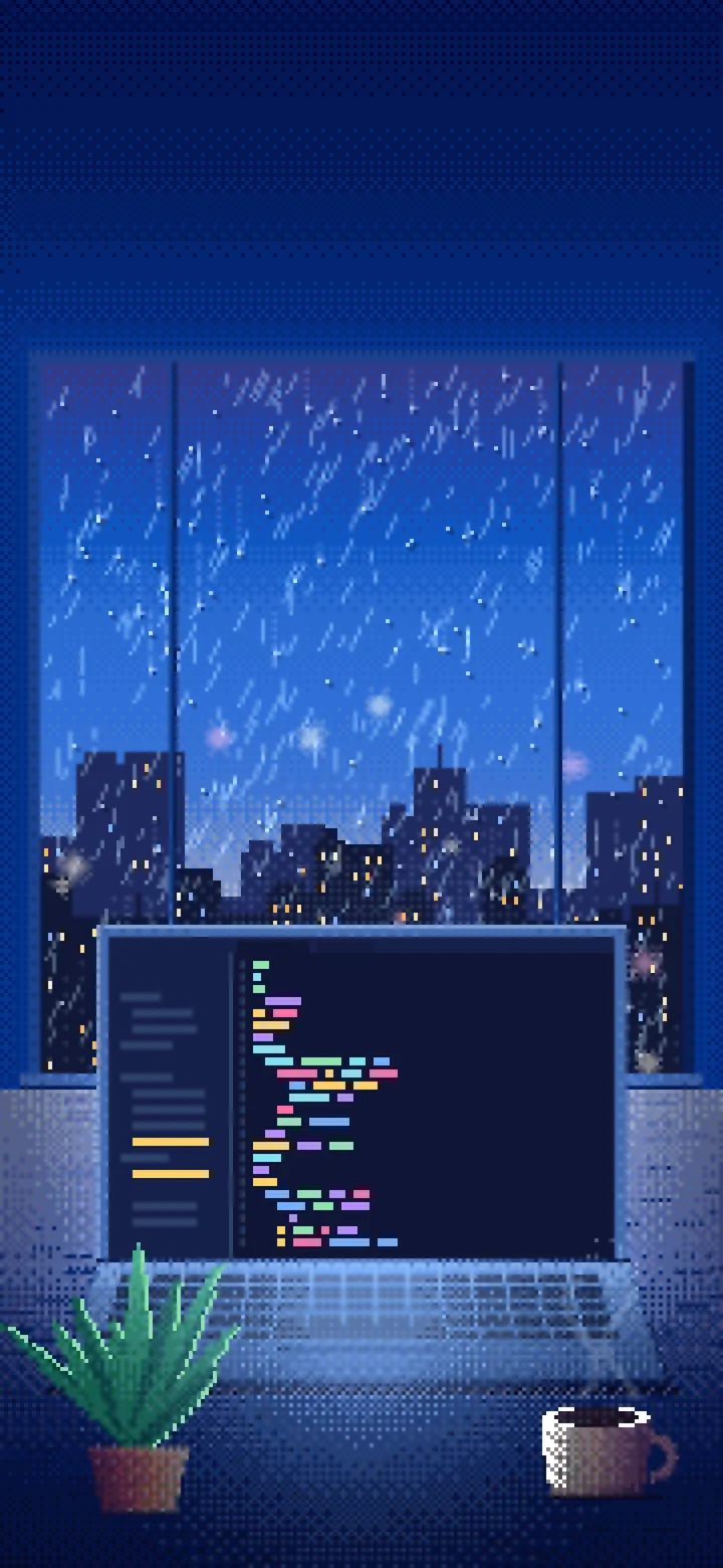 720x1560 Lofi Night Wallpaper for iPhone & Desktop