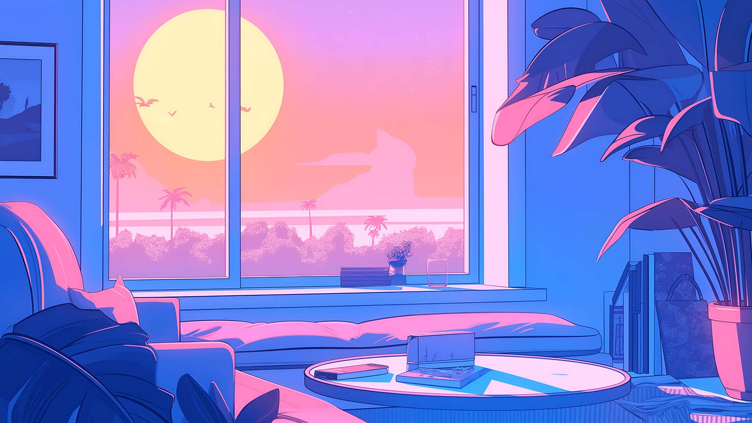 1536x864 Lofi Window Wallpaper