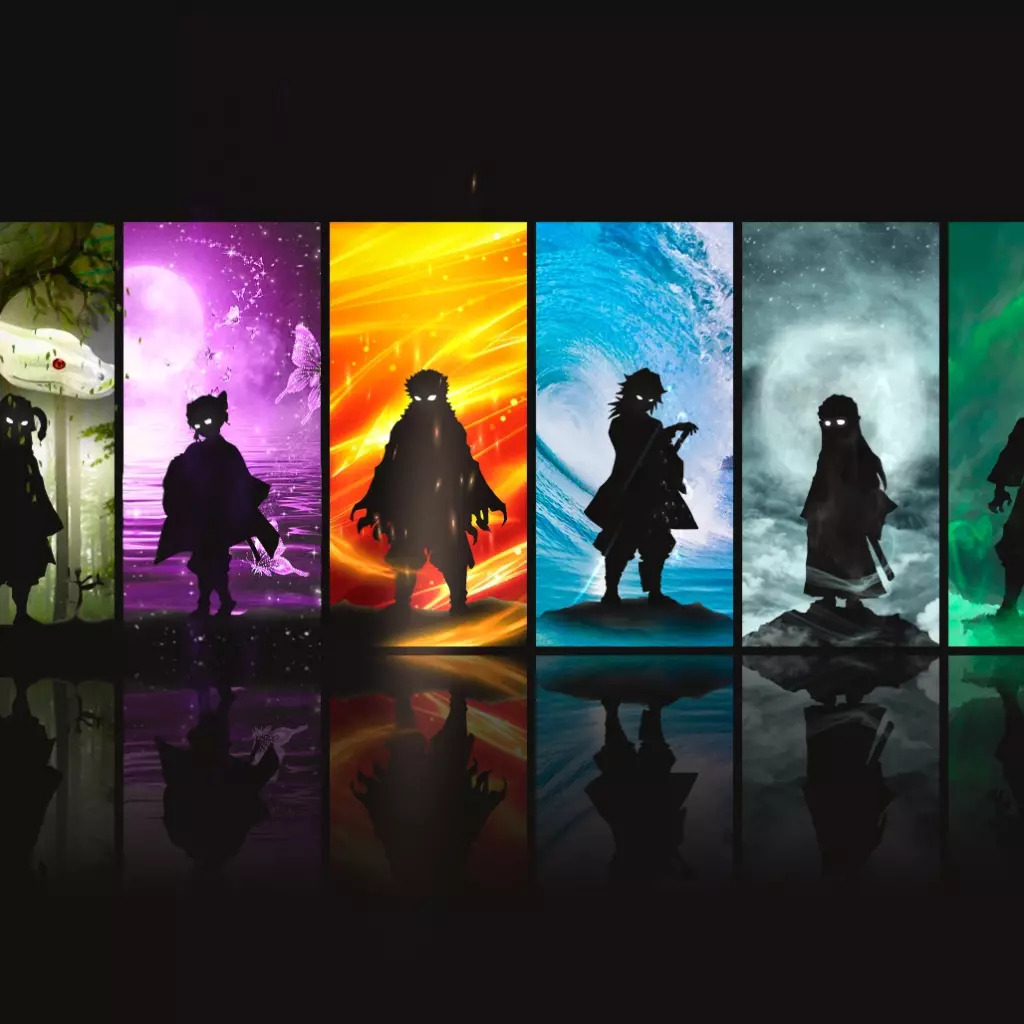 1024x1024 Live wallpaper Demon Slayer Hashiras download on