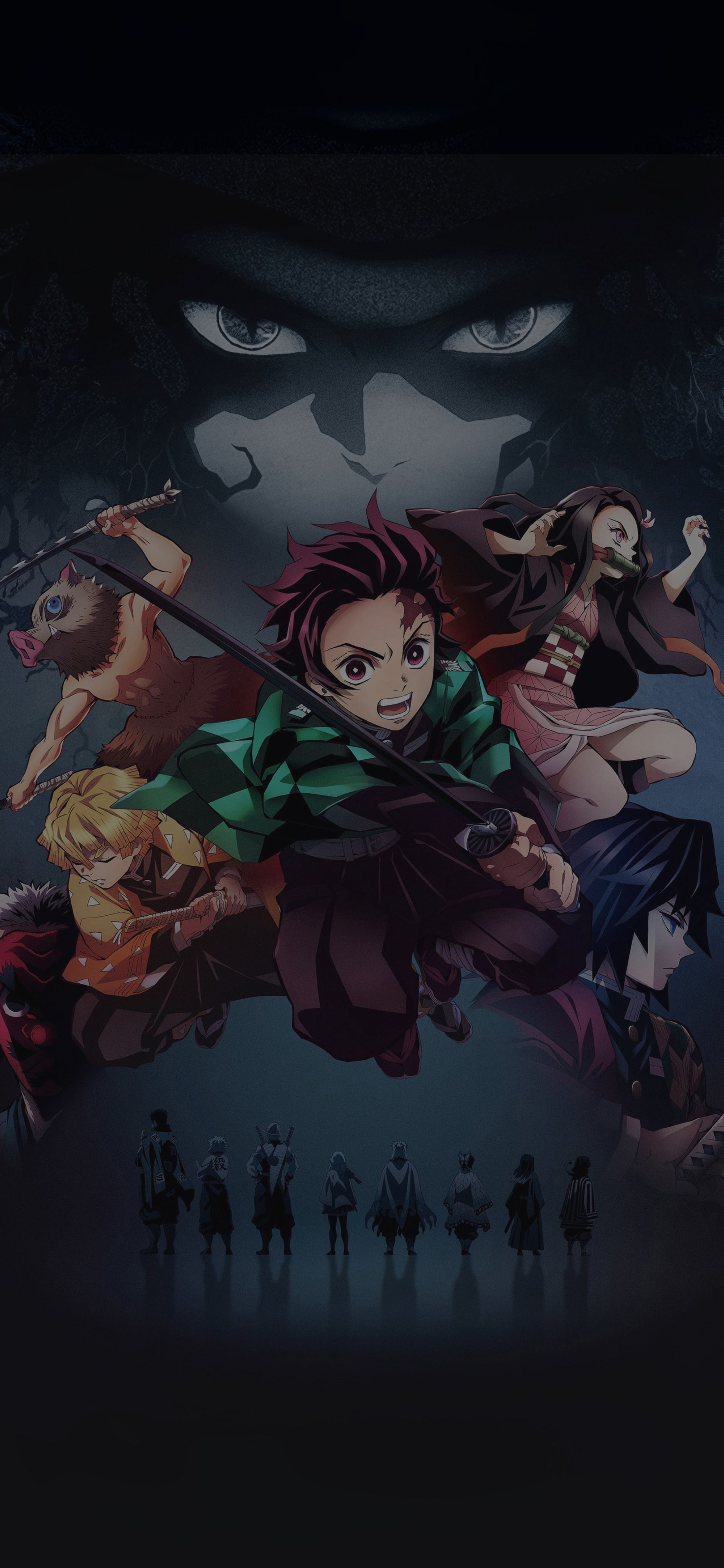 2000x4329 Demon Slayer Tanjiro Team Muzan Shadow Wallpaper