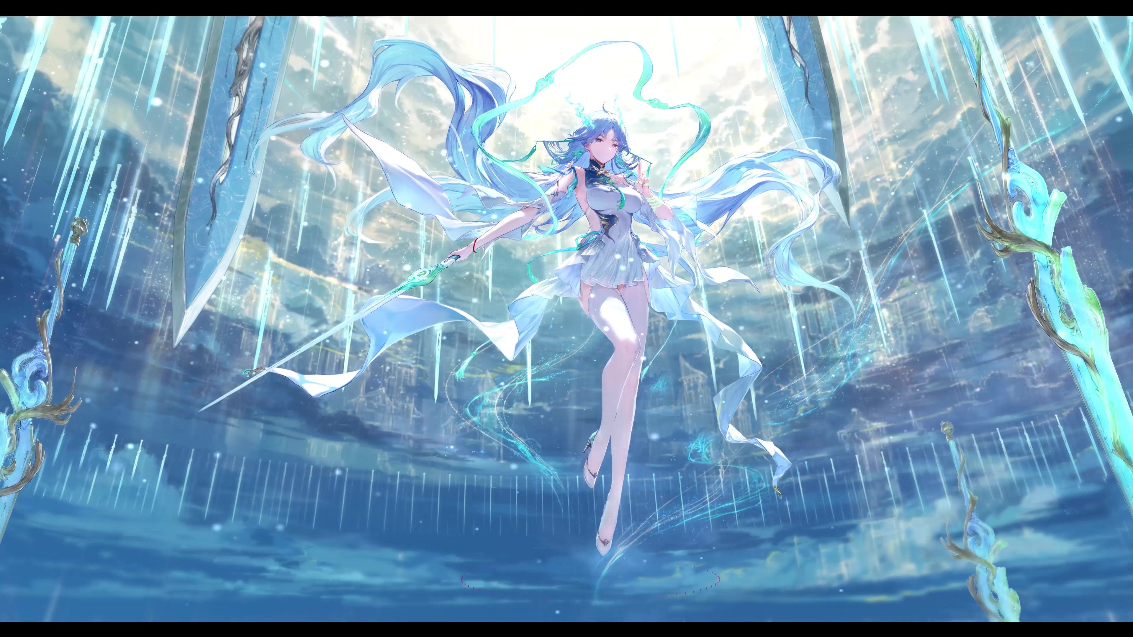 3840x2160 Qingxiao Waves Live Wallpaper