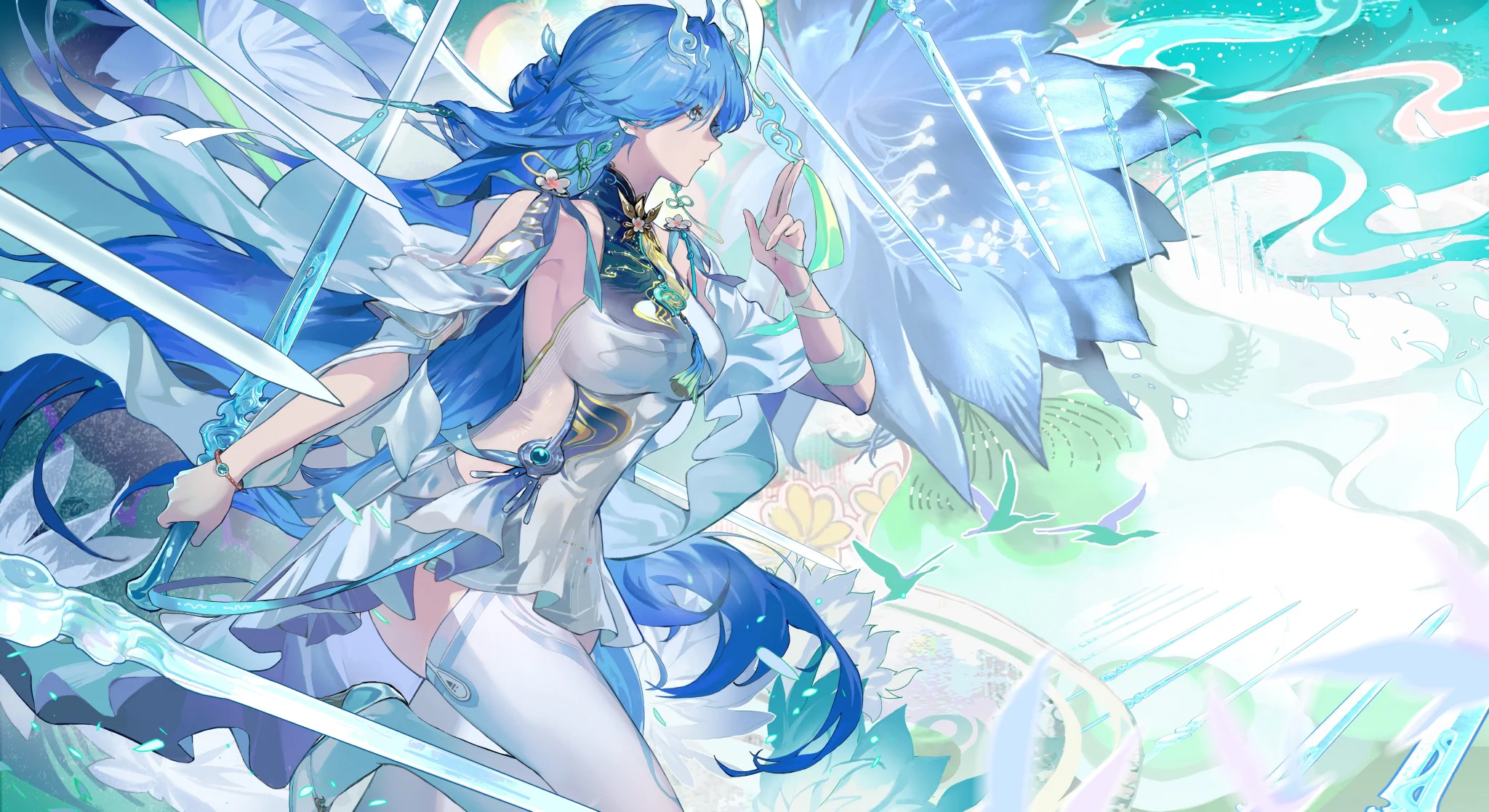 2048x1117 Kiriyume on X: Cleaned 4k Qingxiao Promo Wallpaper (+Mobile)!! Hope everyone's pulls went well