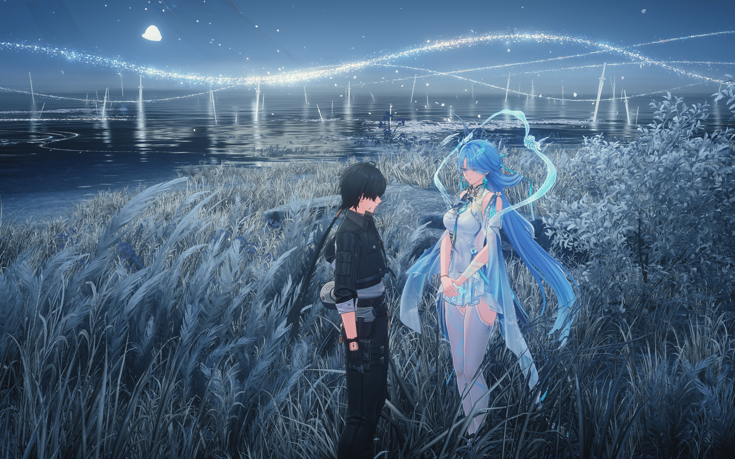 2560x1600 Qingxiao have unique animation and poses in her inner landscape