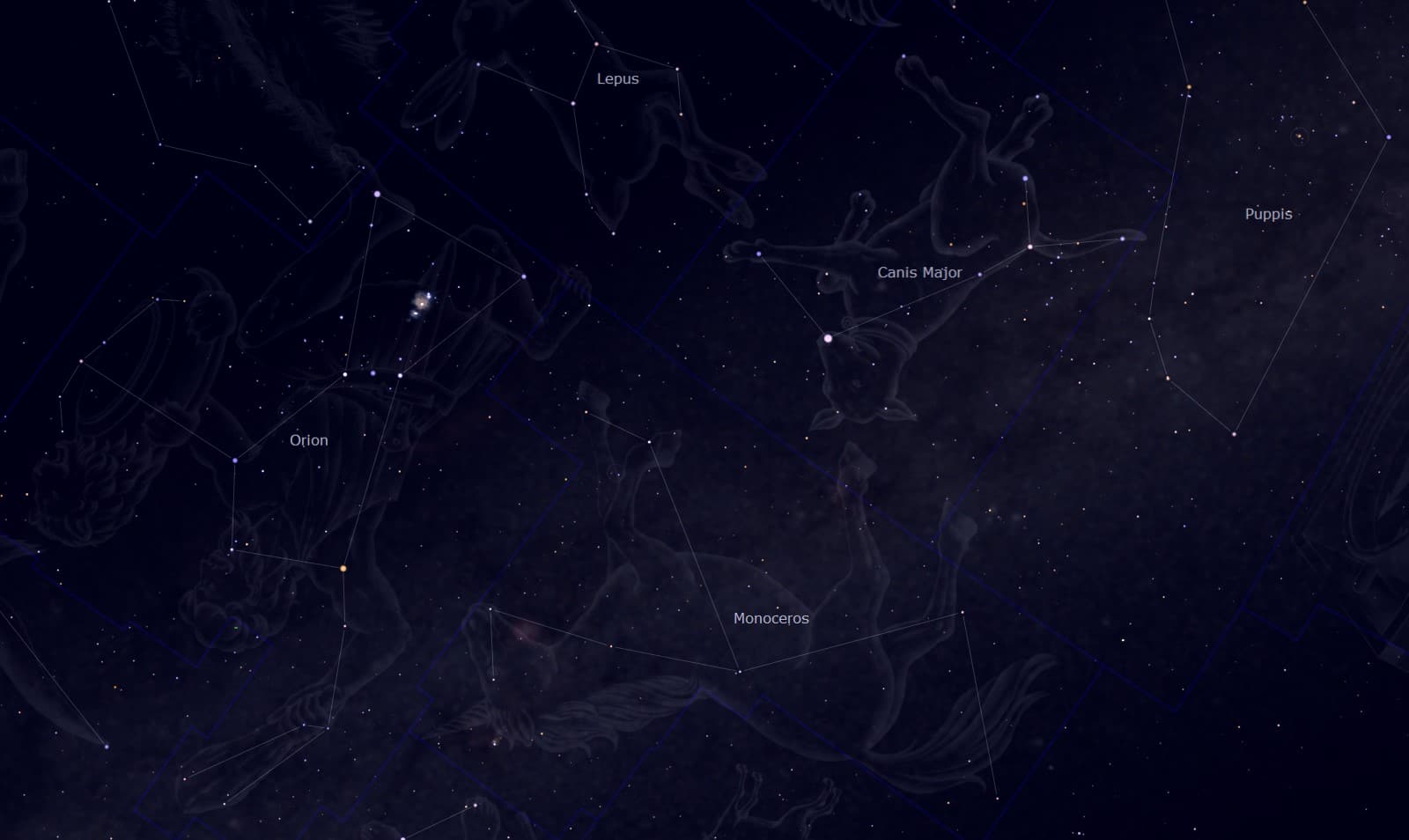 1600x954 What To See In The Night Sky Focus On Canis Major Way.Kiwi